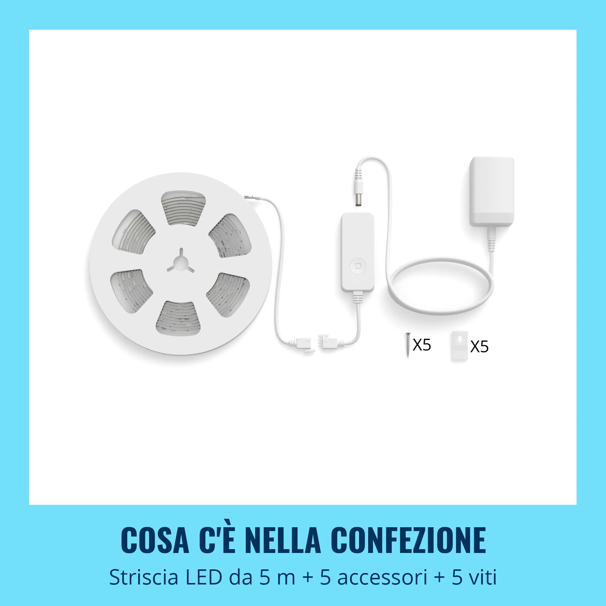 WiZ Striscia LED Smart RGB, 5m, Tagliabile - immagine 6