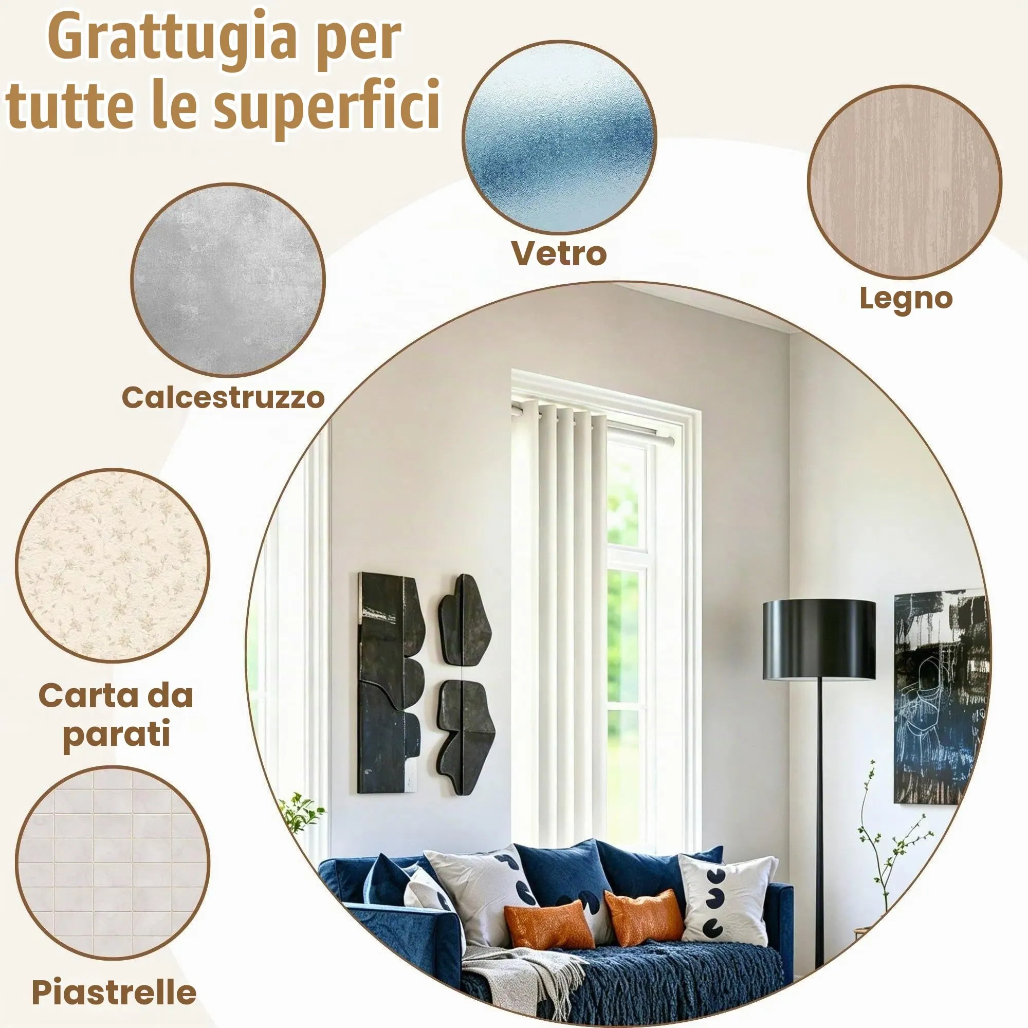 Rod&Trikin Asta a Pressione per Tenda da Doccia, Finestre e Armadi, Estensibile 83-175cm, Bianco - immagine 5