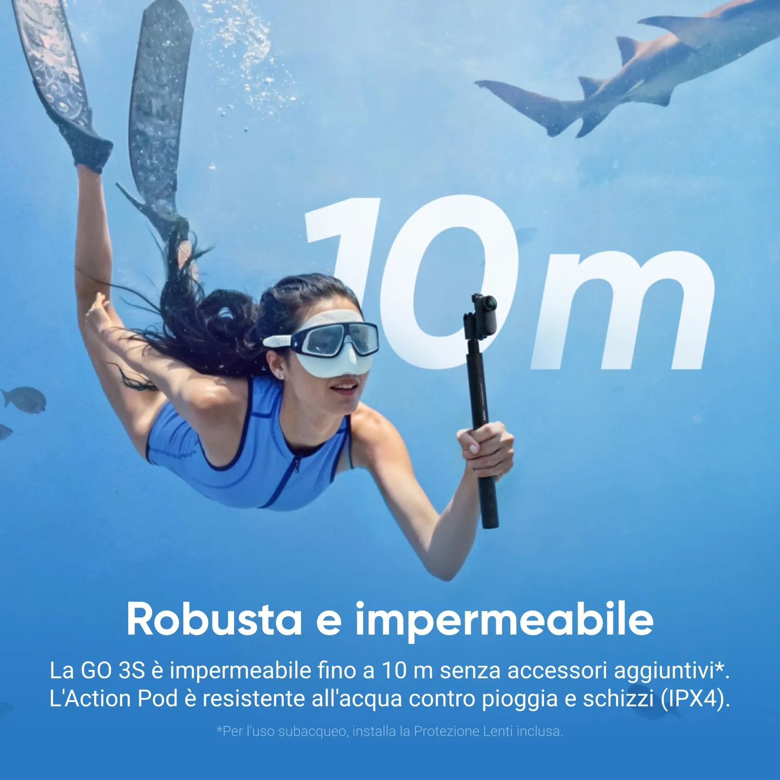 Insta360 GO 3S Nero Notte 128GB 4K Action Cam - immagine 6