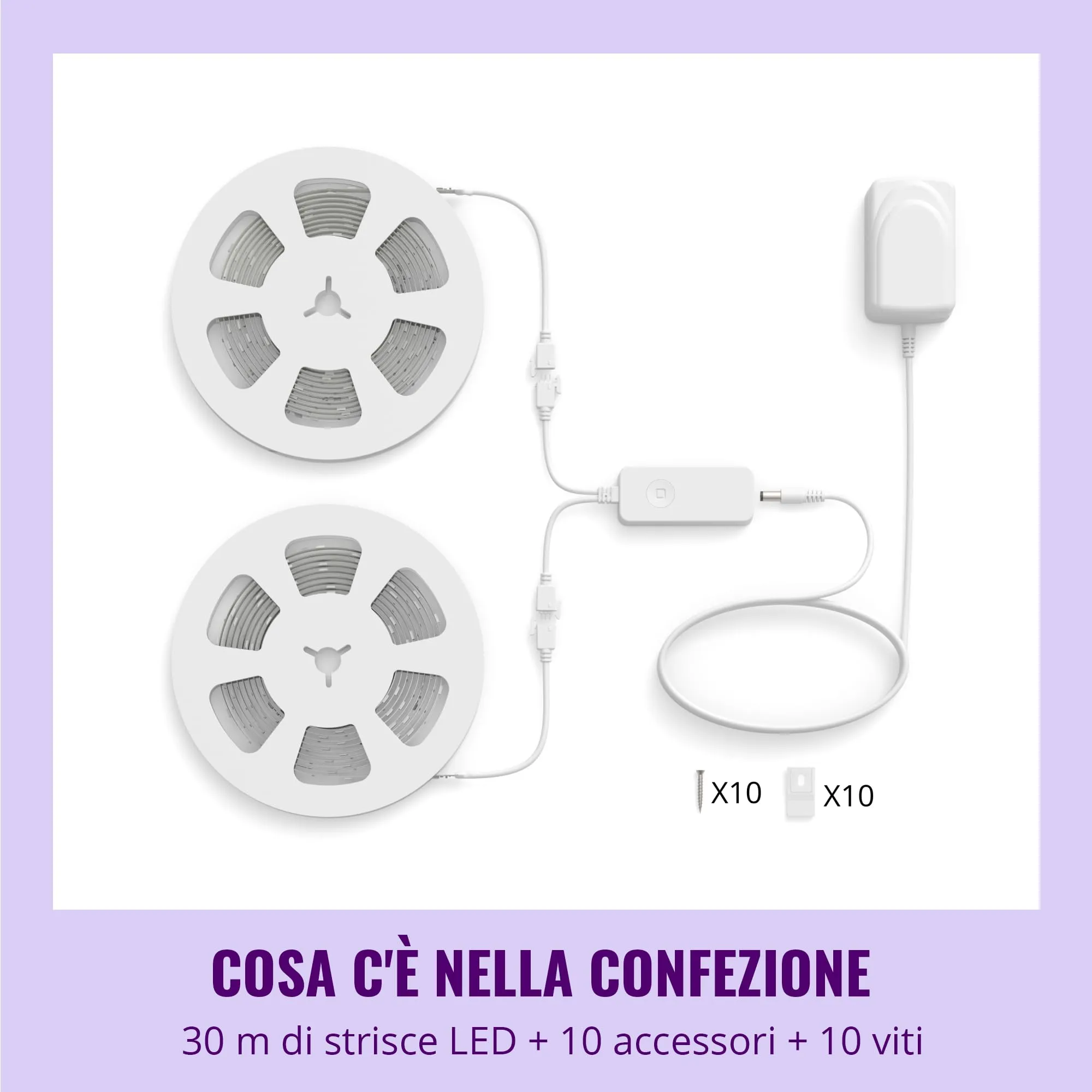WiZ Striscia LED Smart RGB, Tagliabile, 30 m - immagine 6