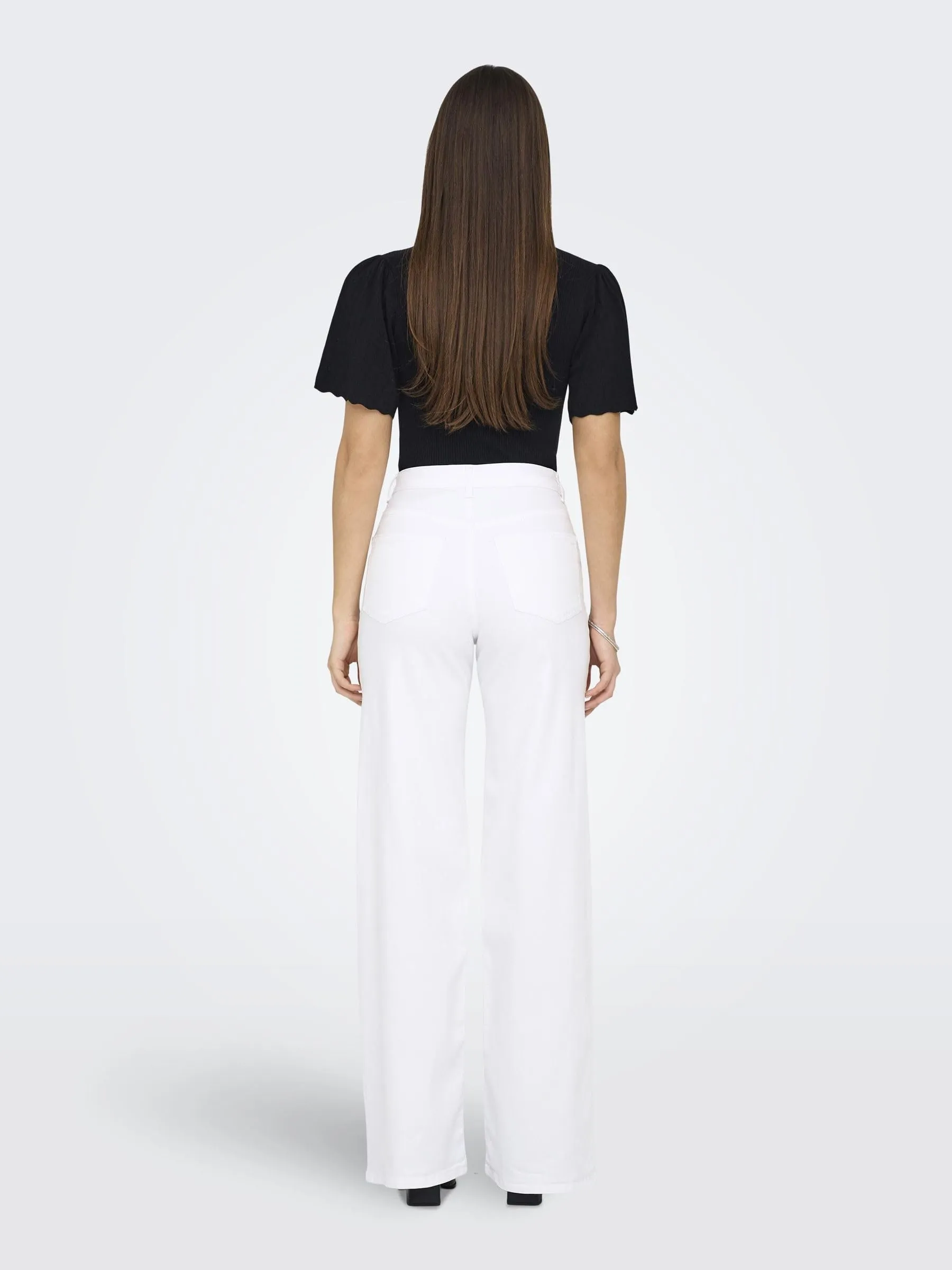 ONLY Madison Blush Wide Denim Crop Noos, Bianco, XS x 30L - immagine 5