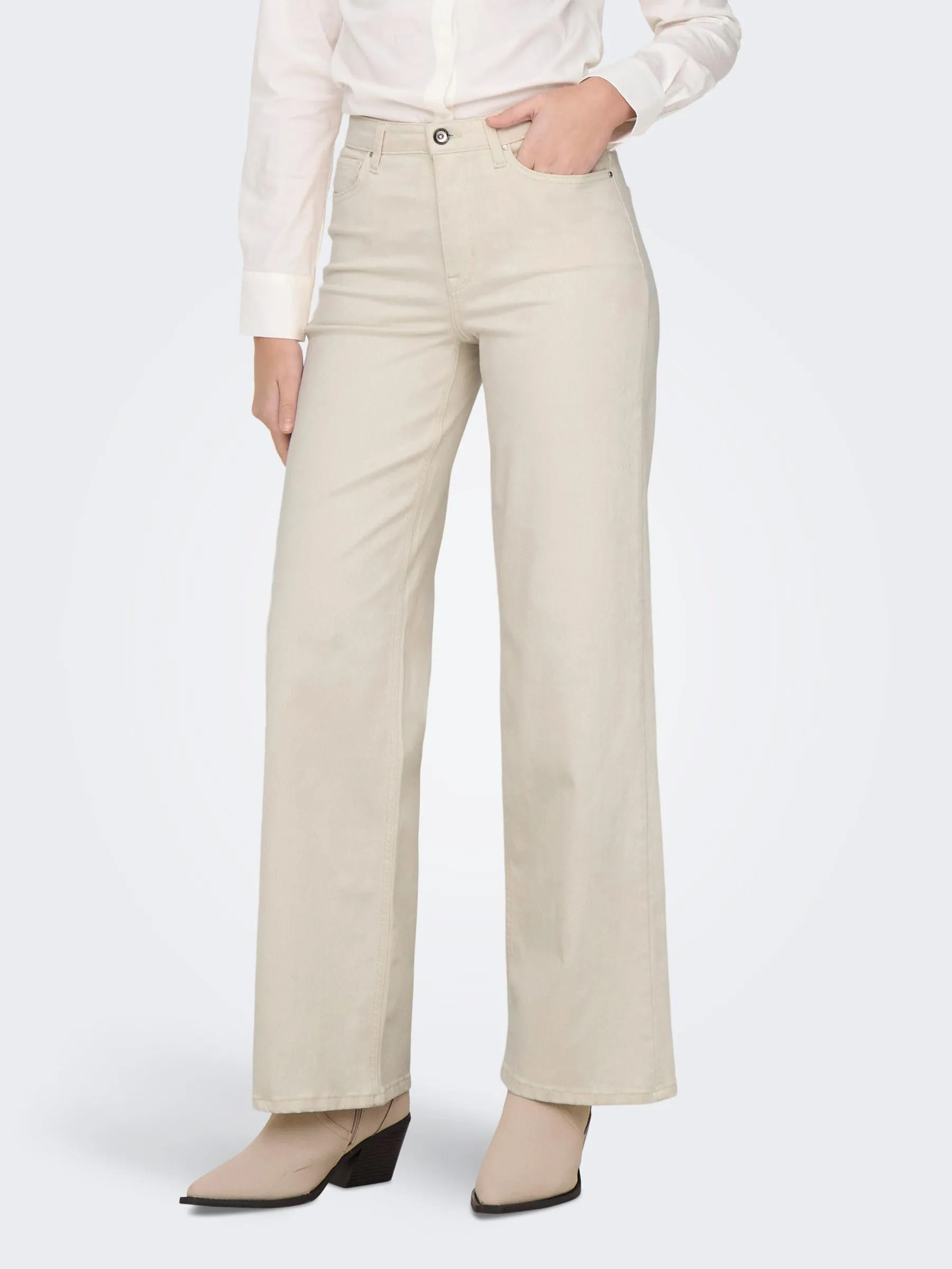 ONLY Madison Blush HW Wide Denim Cropped Noos, Rosa Chiaro, XS x 34L - immagine 2