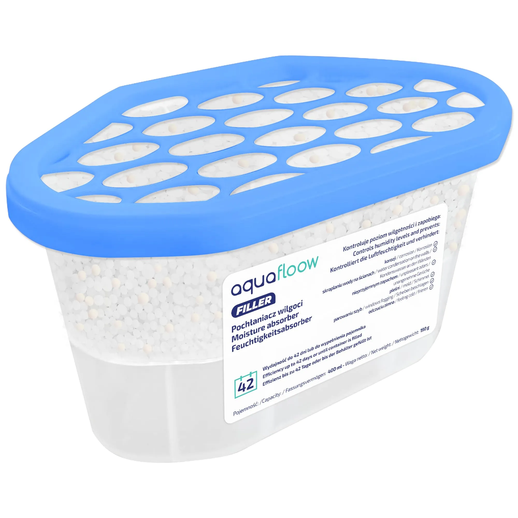 Aquafloow Assorbitore di Umidità 400 ml, 3 Pezzi - immagine 2