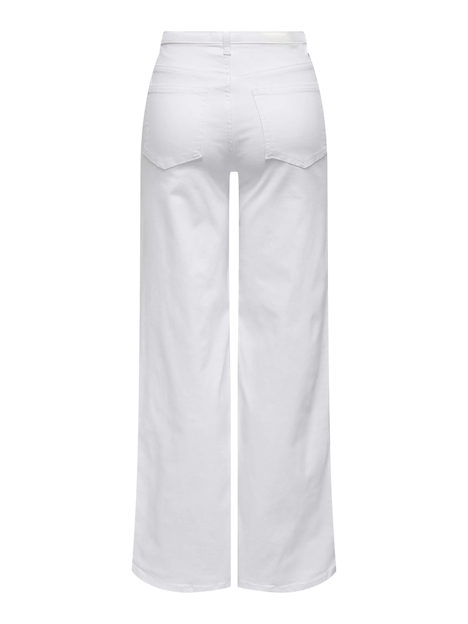 ONLY Madison Blush HW Wide Denim Cropped Pants, Bianco, XL / 30L - immagine 4