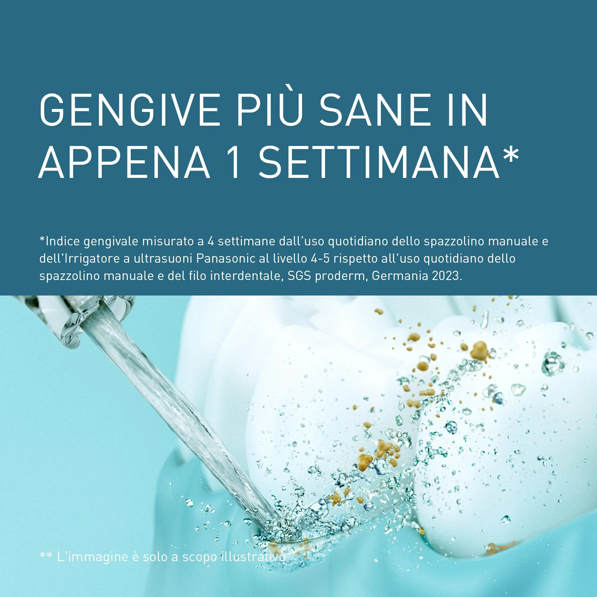 Panasonic Serie 800 Irrigatore Orale a Ultrasuoni EW-DJ86-K503, 200ml, Nero - immagine 3