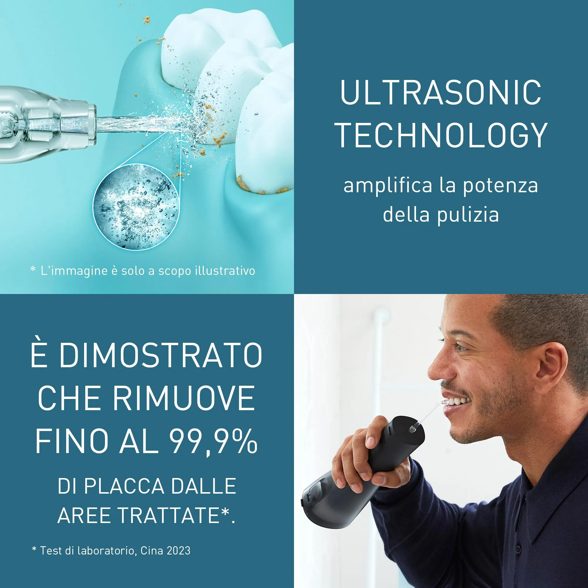 Panasonic Serie 800 Irrigatore Orale a Ultrasuoni EW-DJ86-K503, 200ml, Nero - immagine 5
