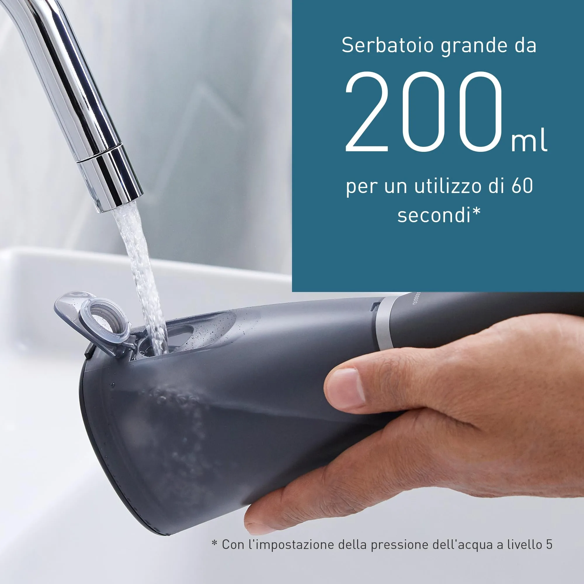 Panasonic Serie 800 Irrigatore Orale a Ultrasuoni EW-DJ86-K503, 200ml, Nero - immagine 8