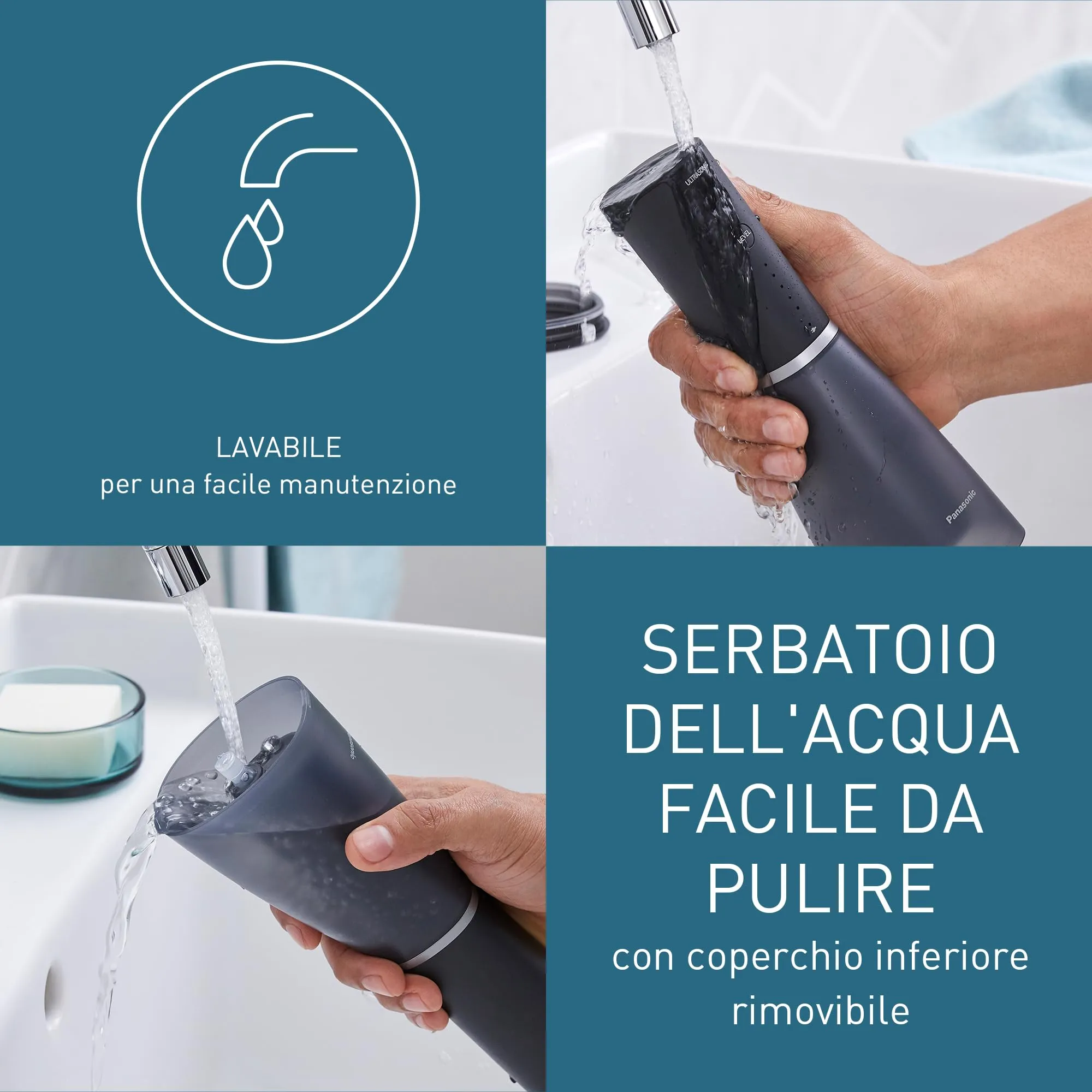Panasonic Serie 800 Irrigatore Orale a Ultrasuoni EW-DJ86-K503, 200ml, Nero - immagine 10