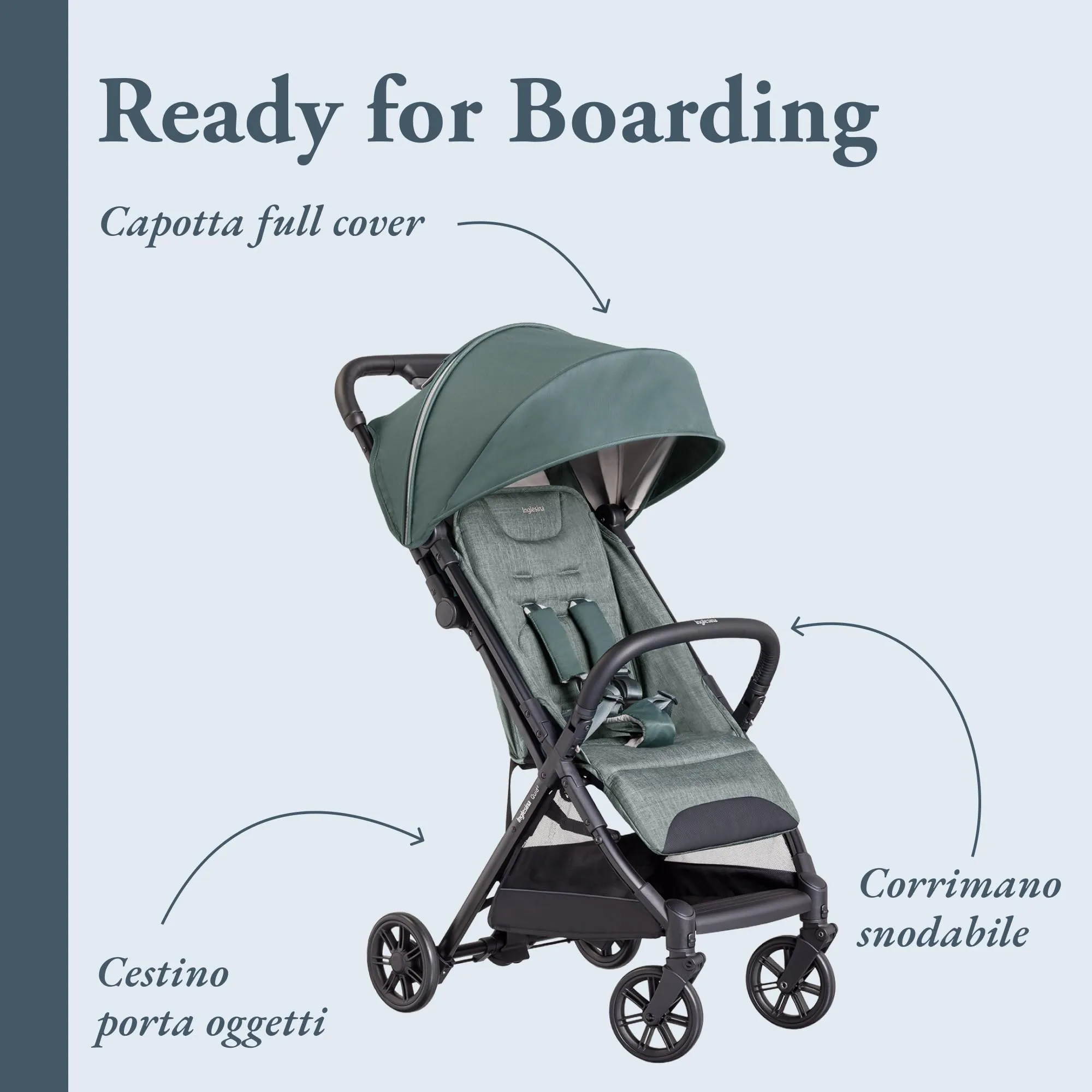 Inglesina Quid 2 Passeggino leggero, Elephant Grey - immagine 2