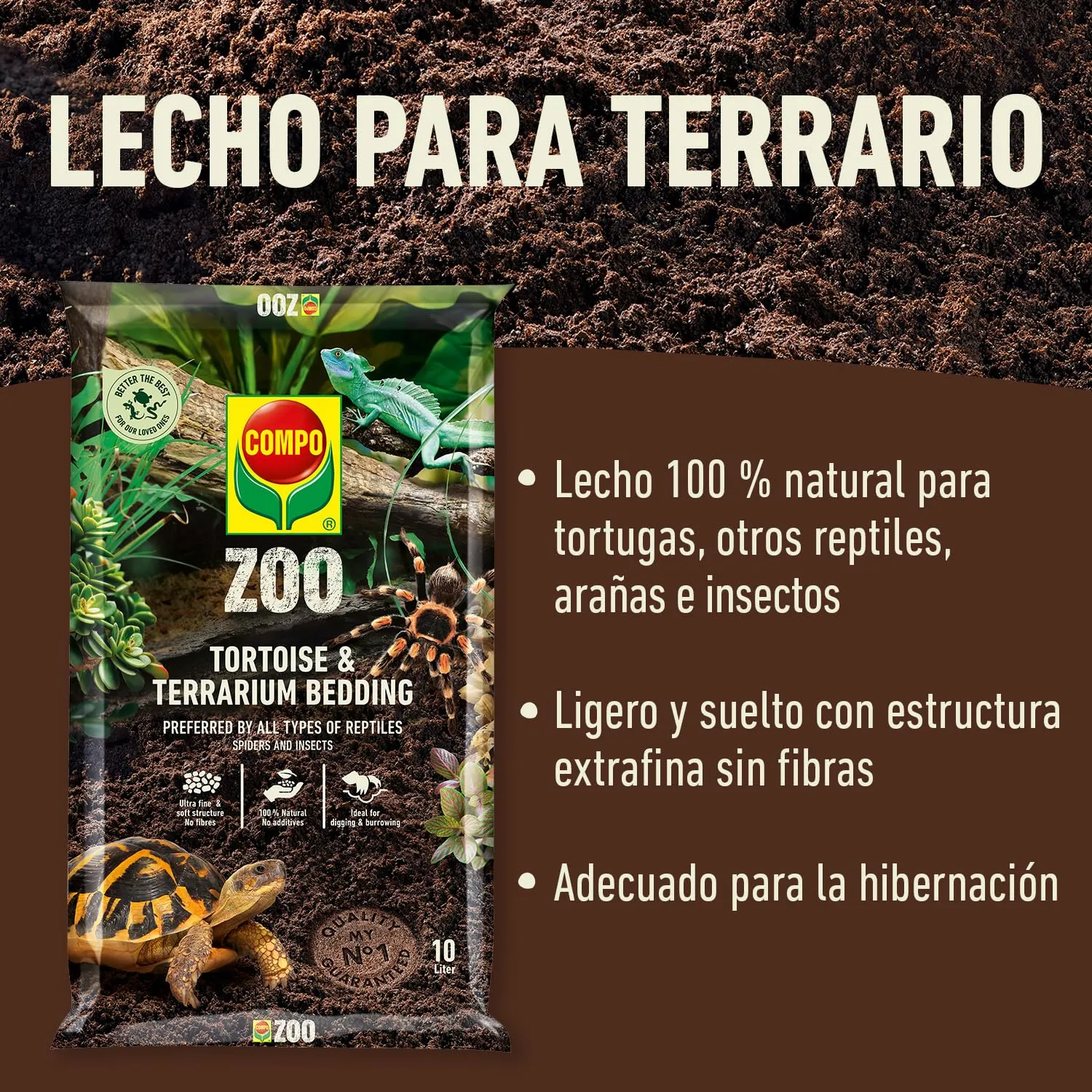 Compo Zoo Lettiera per Tartarughe e Terrari, 10L - immagine 4