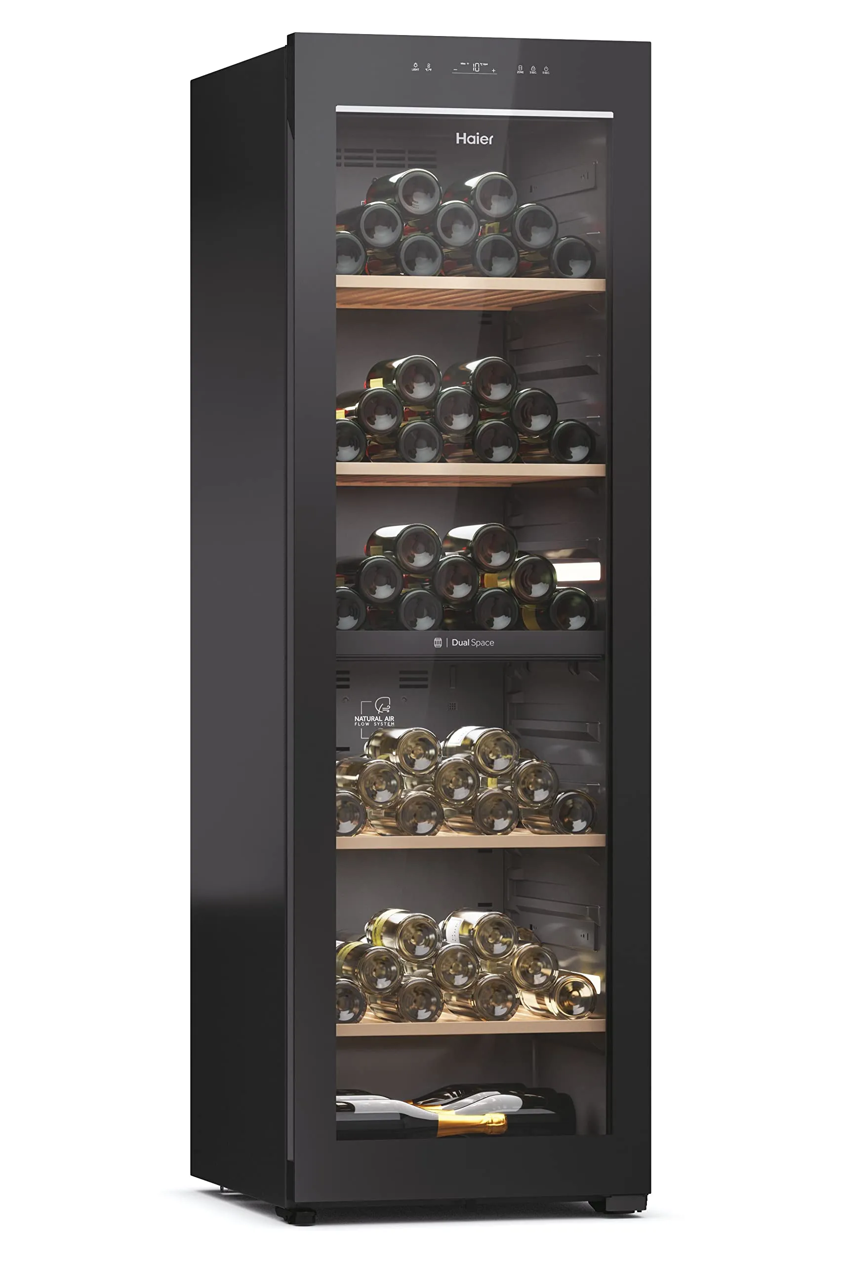 Haier Wine Bank 60 Serie 7 Cantinetta Vino 236 Bottiglie, Doppia Zona, Nero - immagine 2