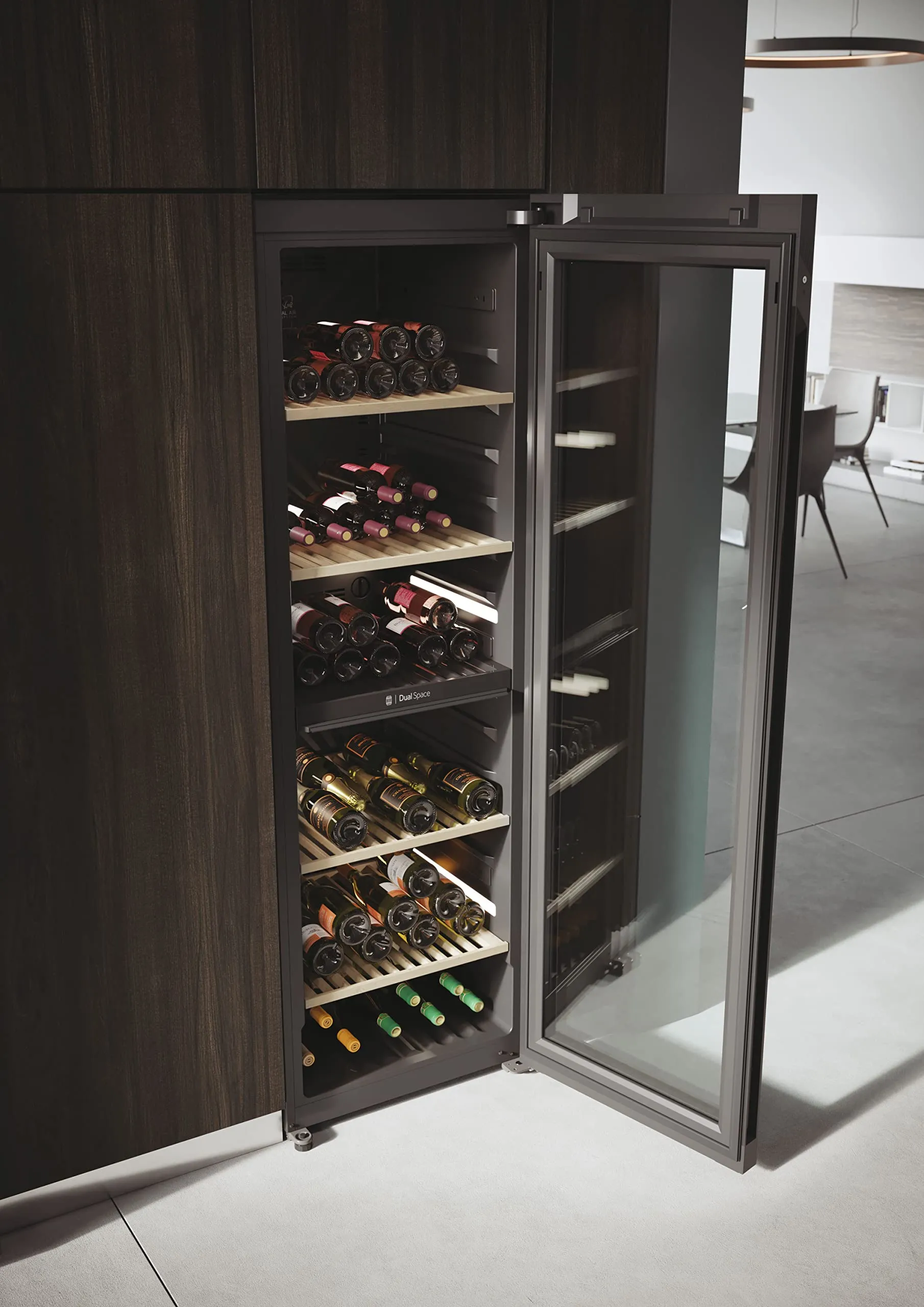Haier Wine Bank 60 Serie 7 Cantinetta Vino 236 Bottiglie, Doppia Zona, Nero - immagine 5