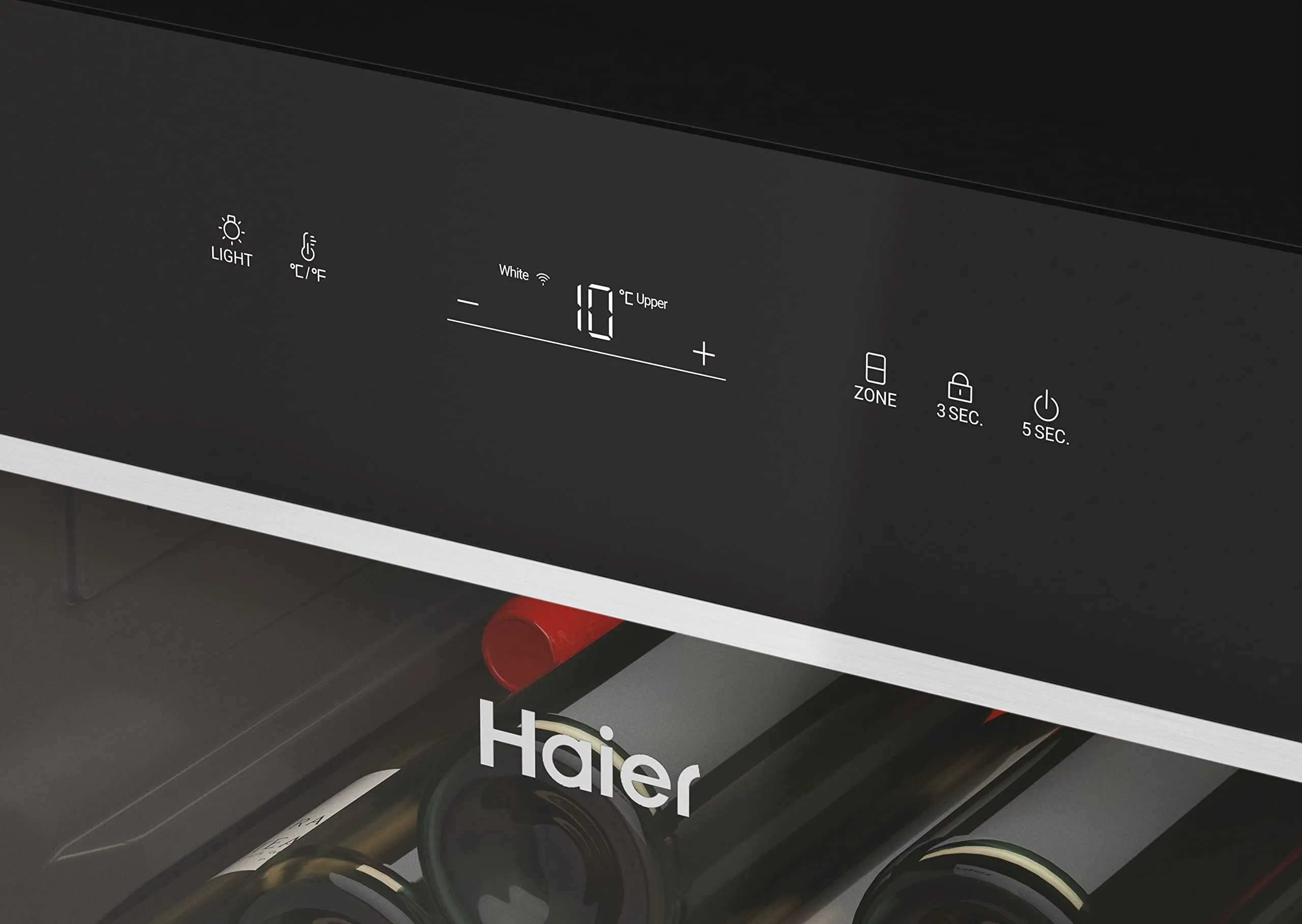 Haier Wine Bank 60 Serie 7 Cantinetta Vino 236 Bottiglie, Doppia Zona, Nero - immagine 7
