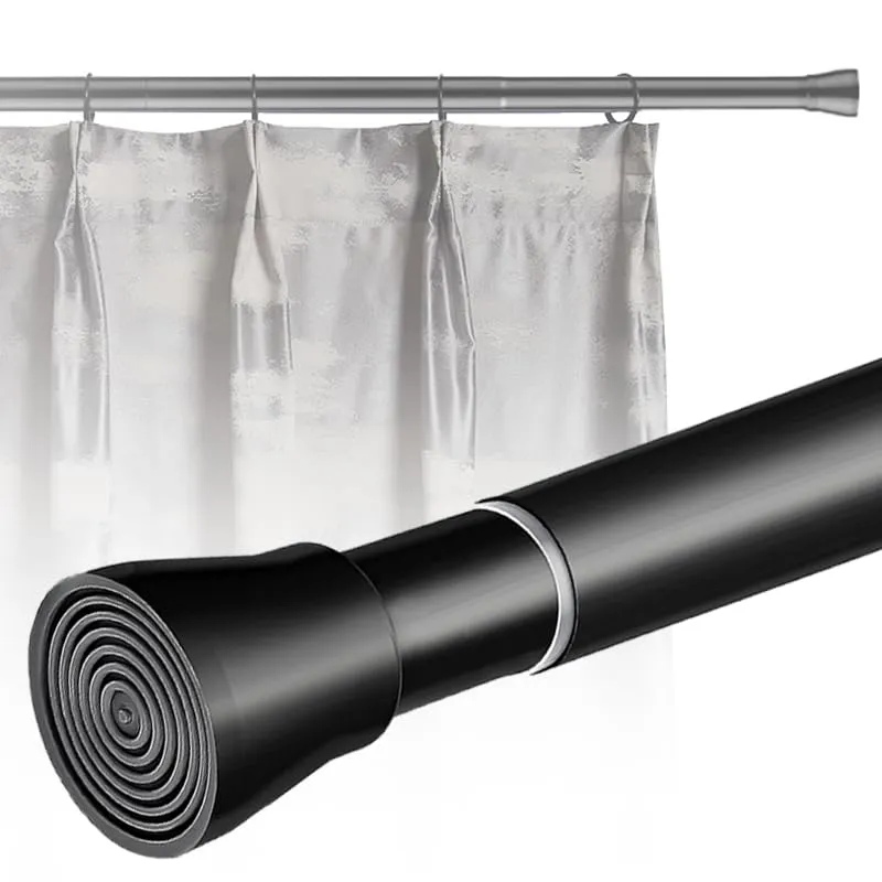 Rod&Trikin Bastone a Pressione per Tenda Estensibile in Acciaio Inossidabile, Nero, 65-85cm - immagine 1