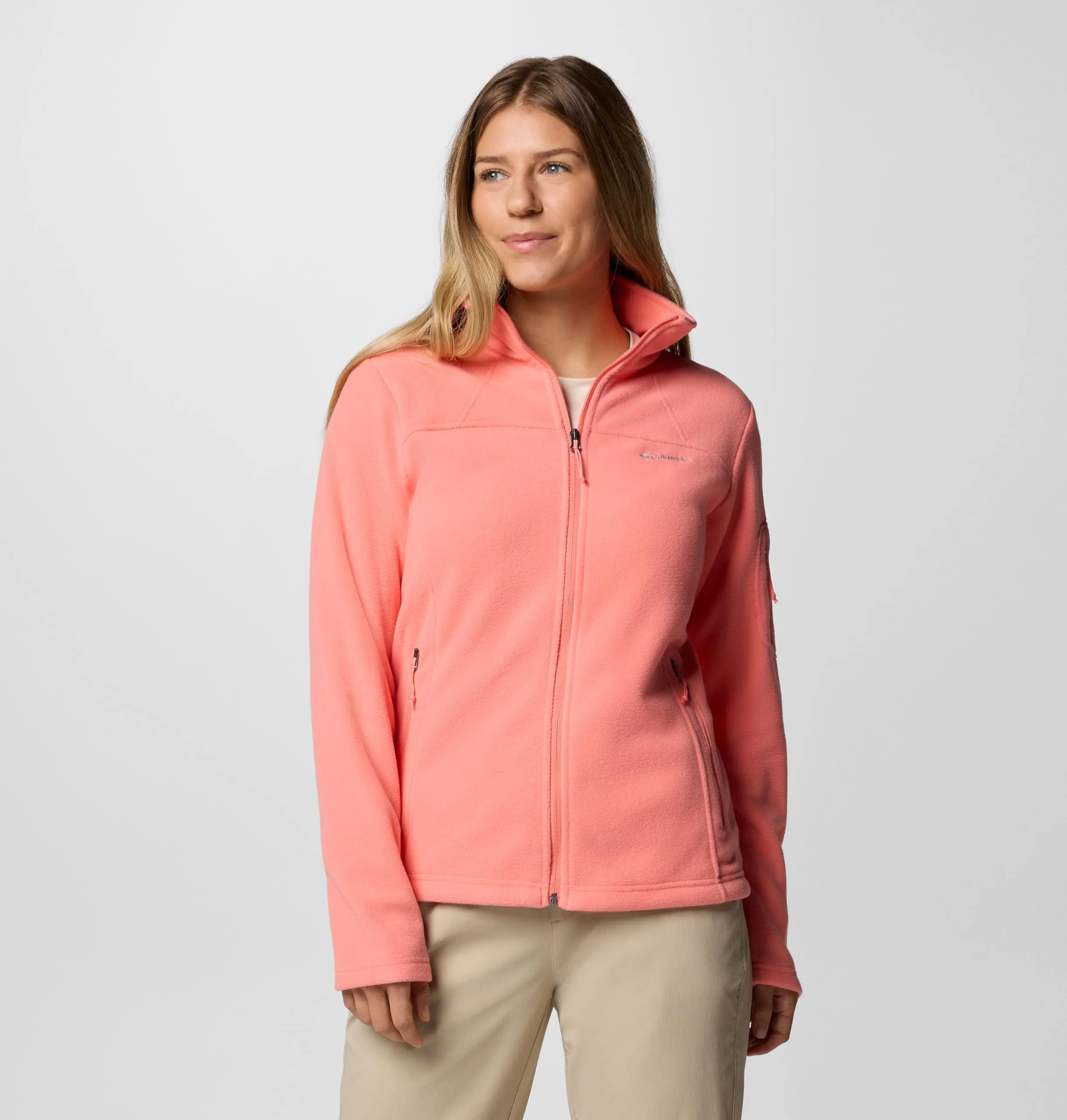 Columbia Fast Trek 2 Jacket, Full Zip Fleece, Women's, Alpenglow, XS - immagine 3