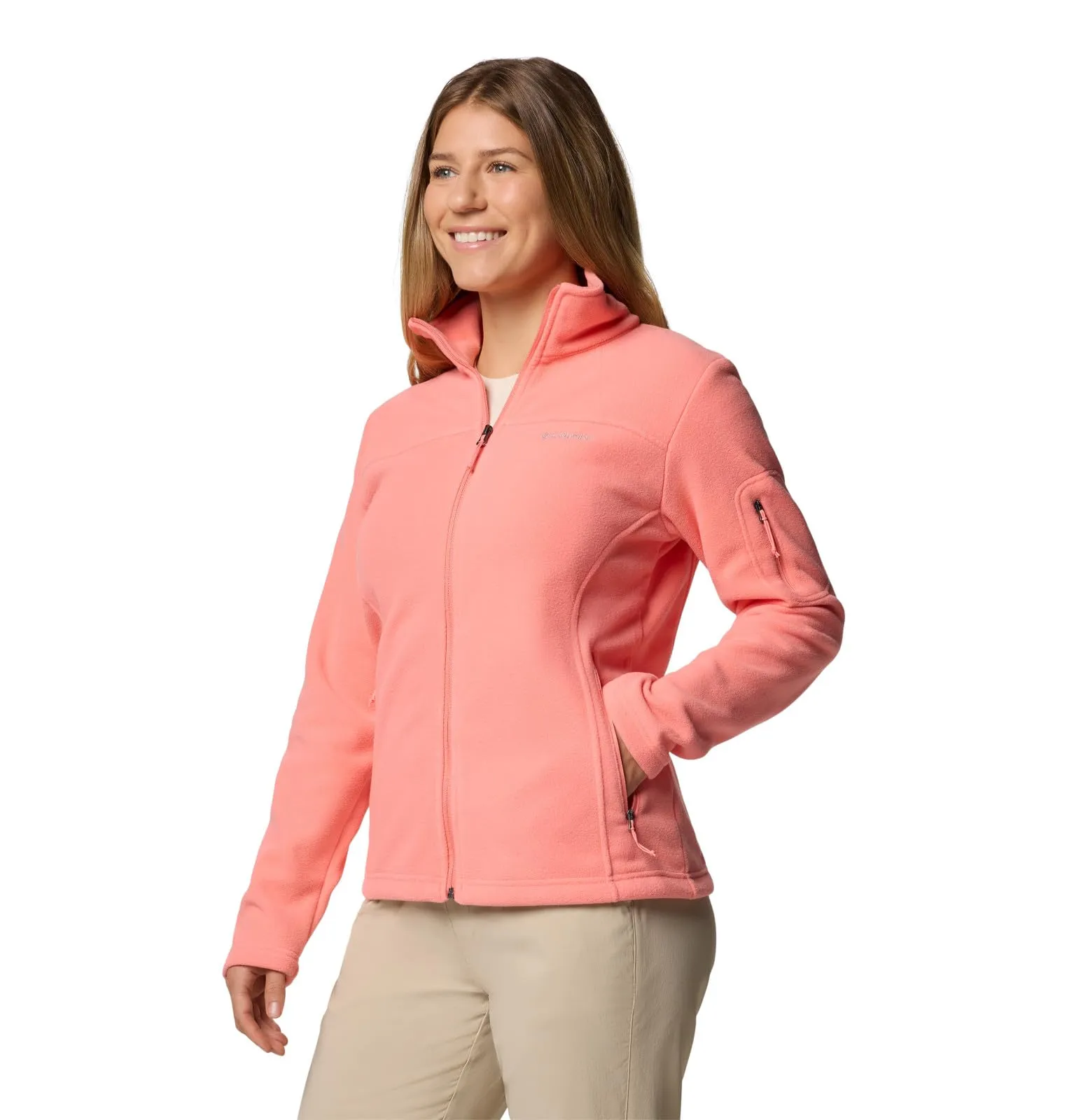 Columbia Fast Trek 2 Jacket, Full Zip Fleece, Women's, Alpenglow, XS - immagine 4