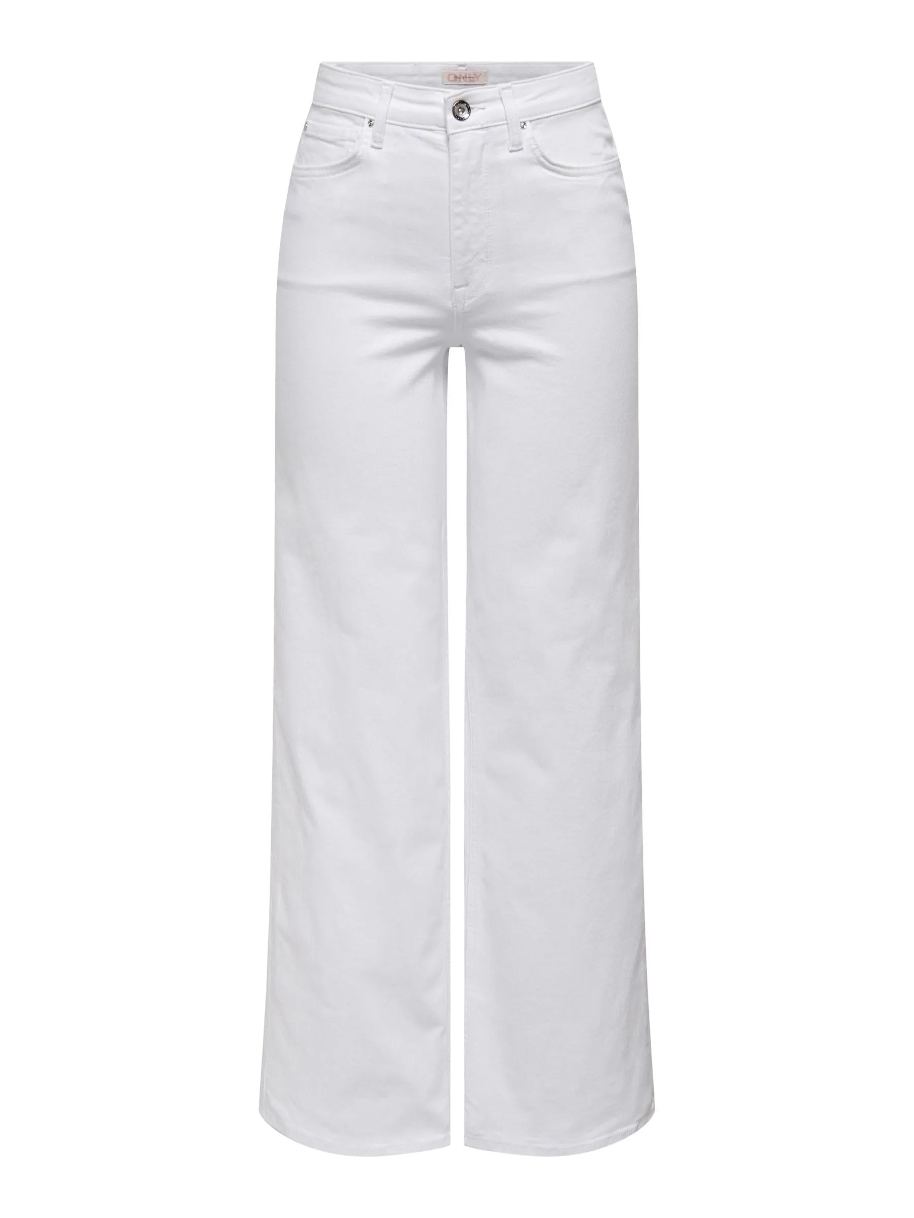ONLY Madison Blush HW Wide Denim Cropped Noon Donna, Bianco, M / 30L - immagine 1