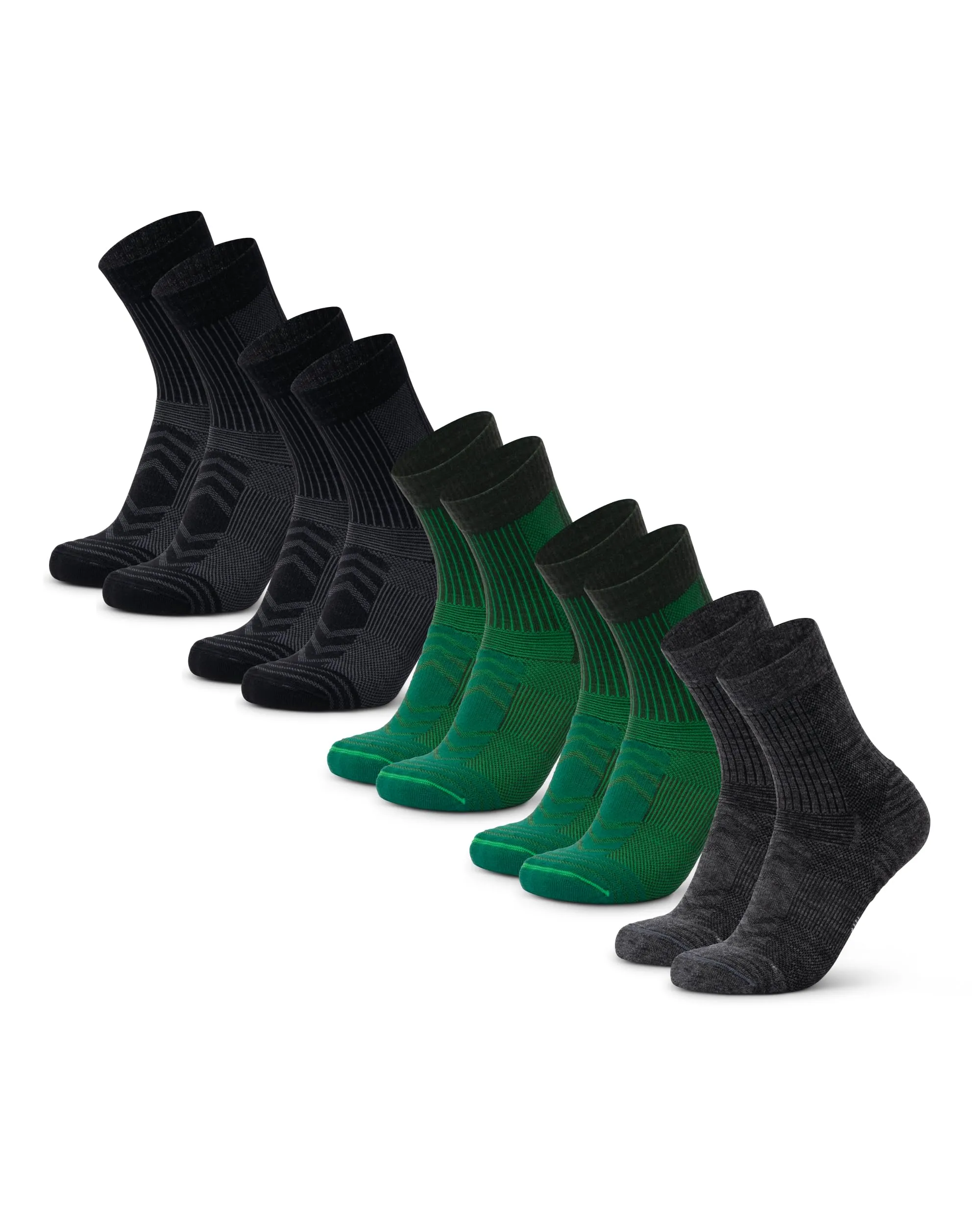Danish Endurance Calze Trekking Leggere in Lana Merino, 5 Paia, Multicolore, 39-42 - immagine 1