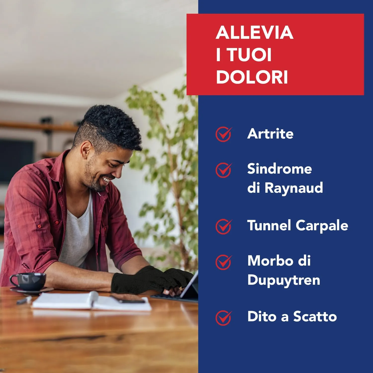 Dr. Arthritis Guanti per Artrosi e Tunnel Carpale, Polsiera Ortopedica a Compressione in Cotone, Senza Dita, Nero, Taglia S (2 Paia) - immagine 6