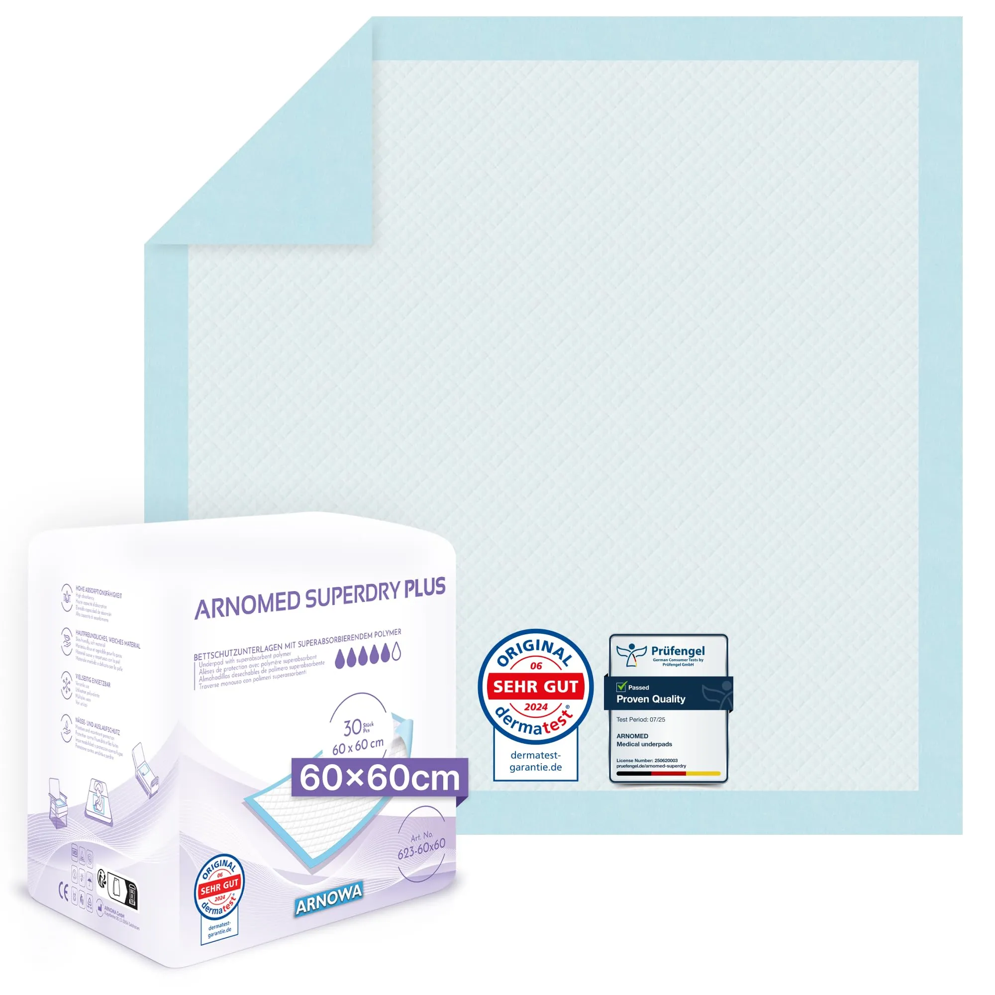 ARNOMED Traversine usa e getta 60x60cm, 60 pezzi - immagine 1