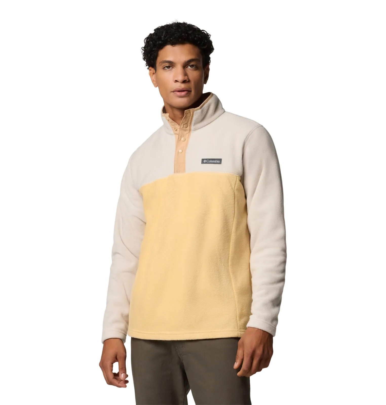 Columbia Men's Steens Mountain Half Snap 2 Fleece Pullover - Sand Dune/Dark Stone, XXL - immagine 5