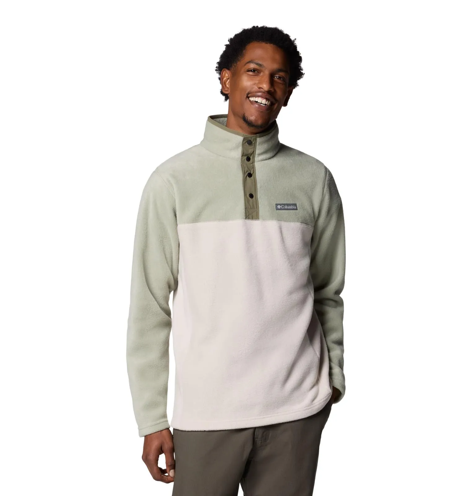 Columbia Men's Steens Mountain Half Snap 2 Fleece Pullover - Dark Stone/Safari, S - immagine 1