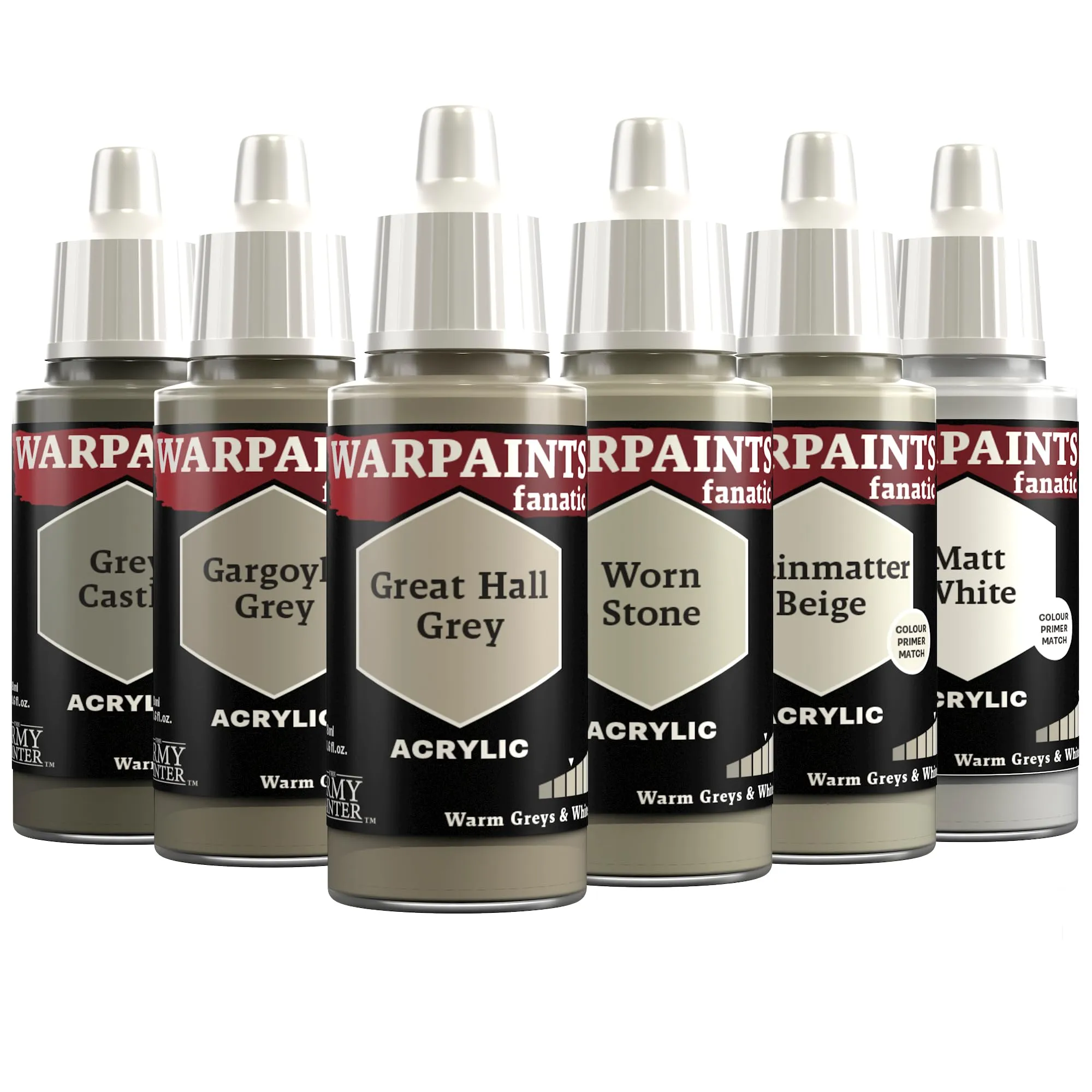 The Army Painter Warpaints Fanatic Flexible Triad: Warm Greys & White 6x18ml - immagine 1