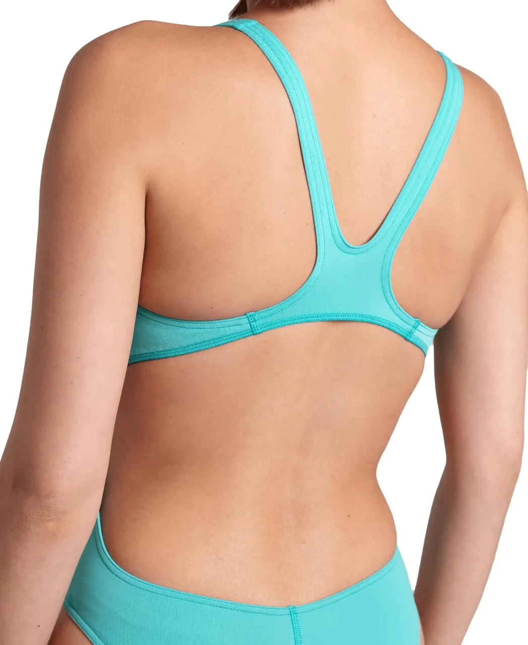 Arena Costume da Bagno da Donna, Tinta Unita, Verde Salvia Scuro, 8A - immagine 5