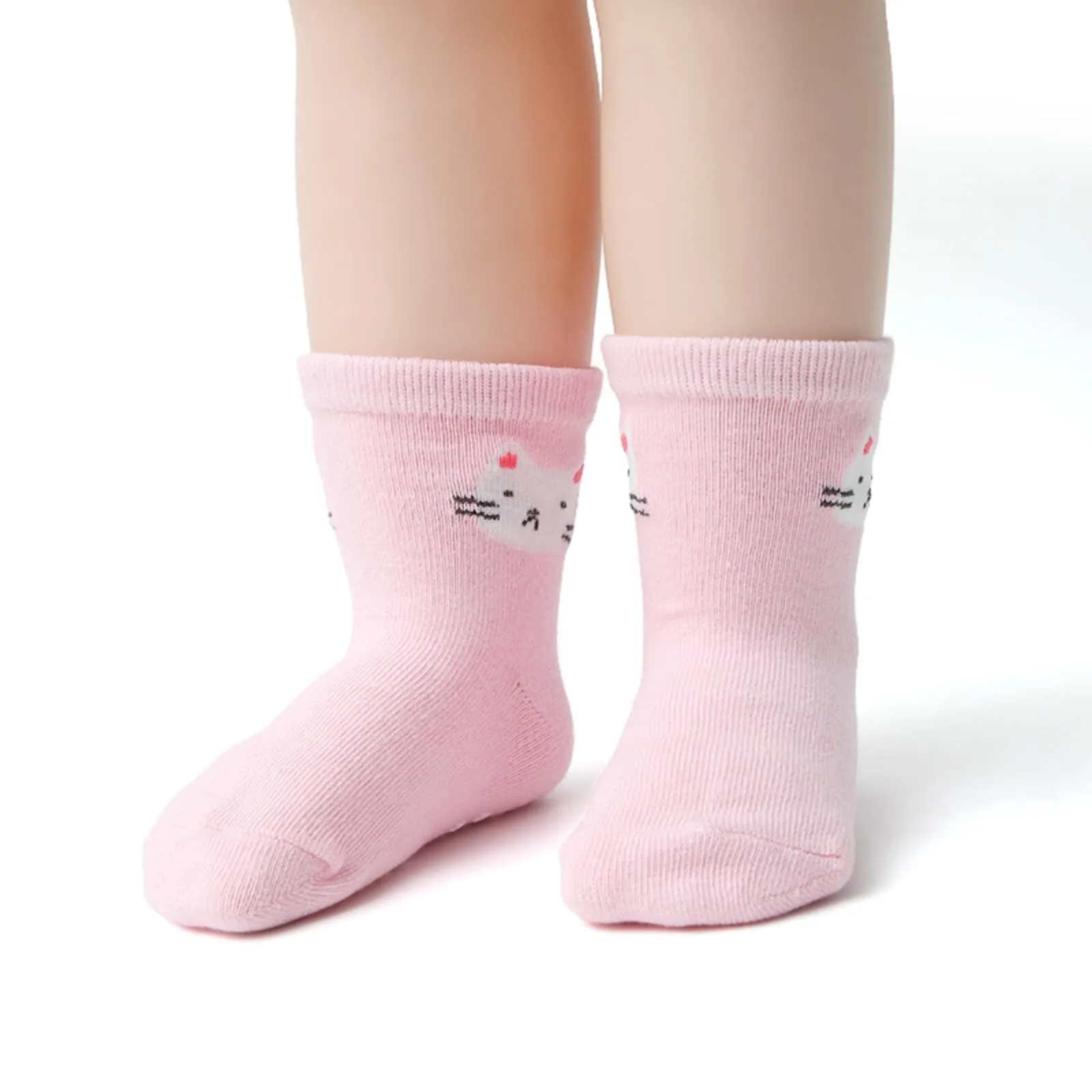 HaimoBurg Calze Antiscivolo in Cotone Traspirante per Bambini 1-5 Anni, 12 Paia - immagine 5