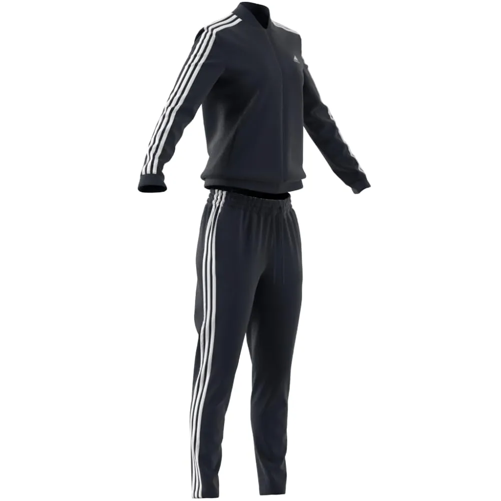 adidas Tuta da donna Essentials con 3 strisce, Inchiostro/Bianco, S - immagine 3