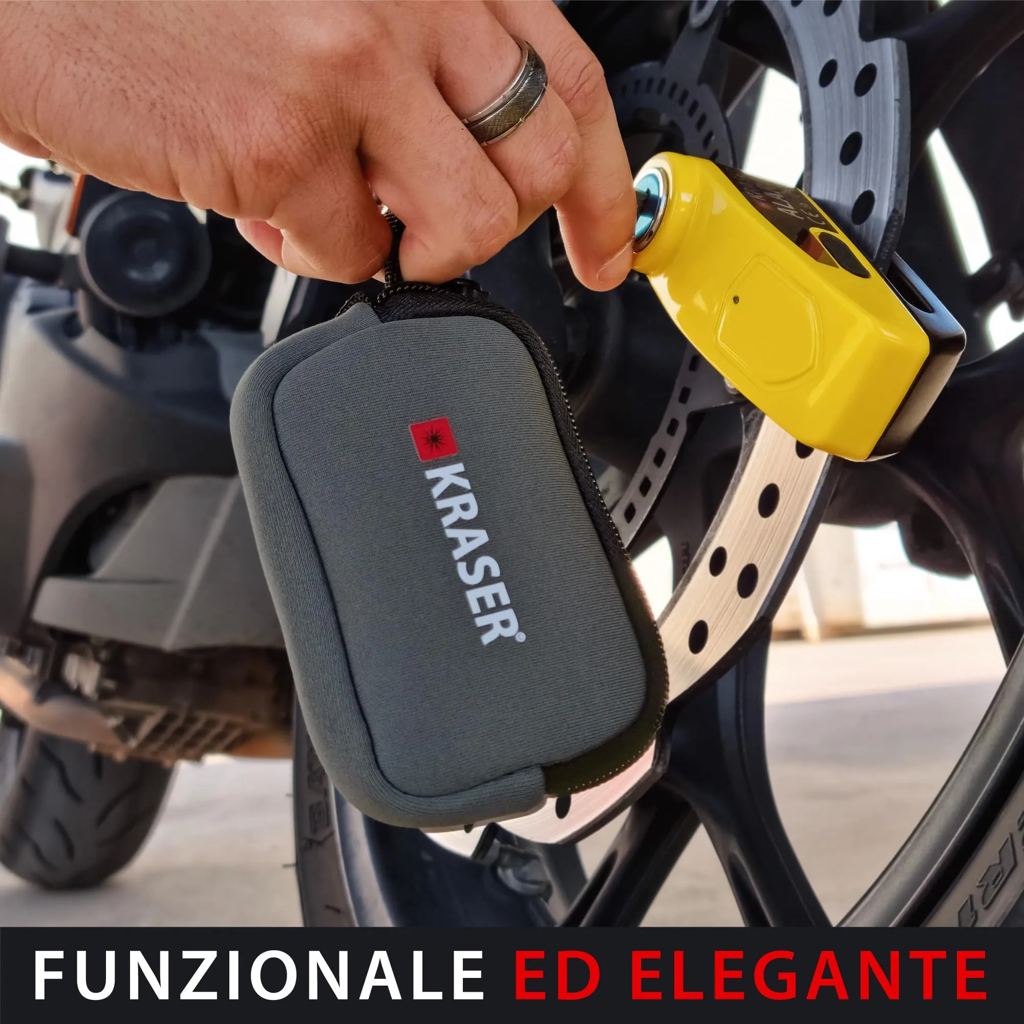 KRASER KR730 Portachiavi Moto con Scomparto per Carte e Portamonete - immagine 6