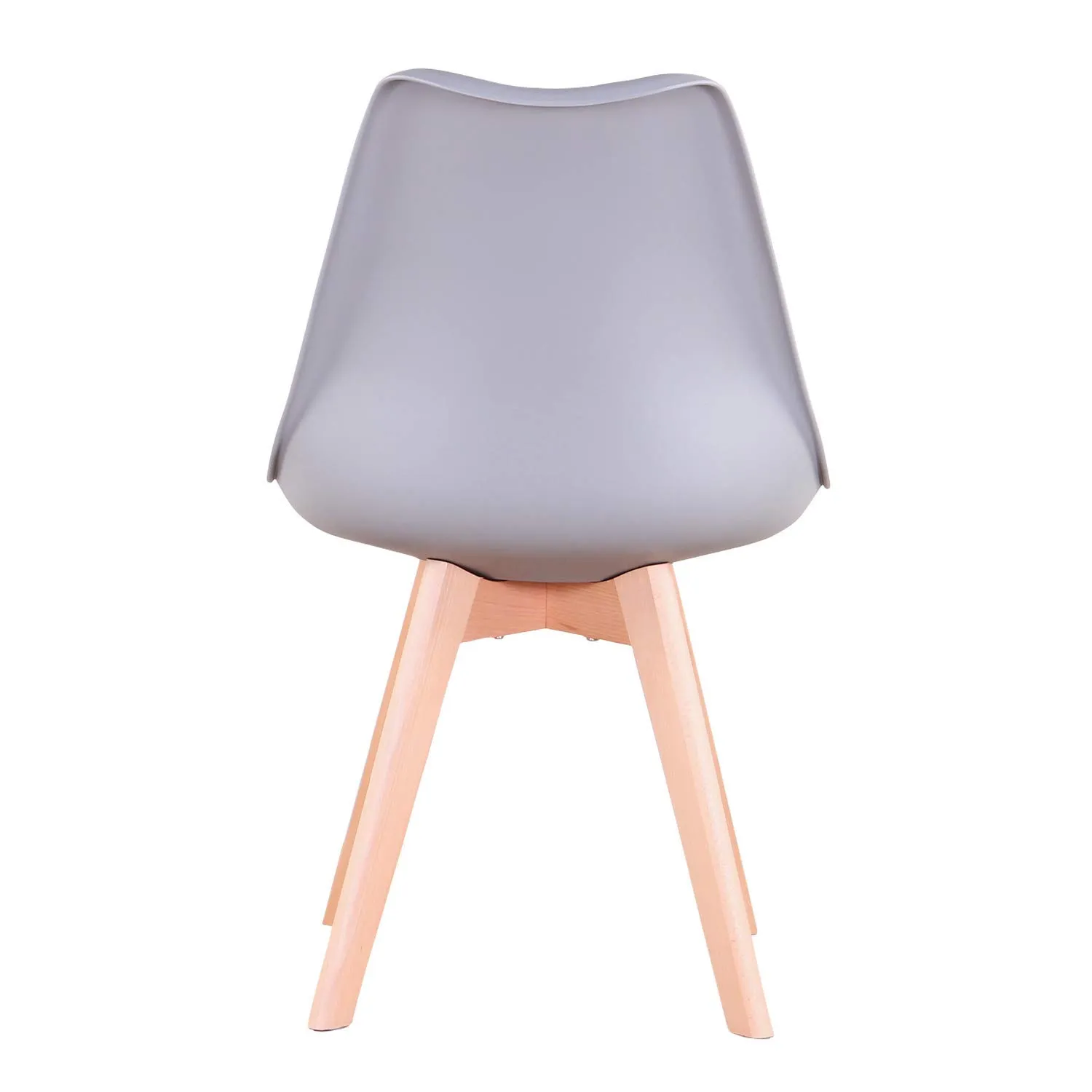 DEYARNA HOME Set di 8 Sedie da Pranzo Moderne Imbottite Scandinave con Gambe in Legno di Faggio, Grigio - immagine 6