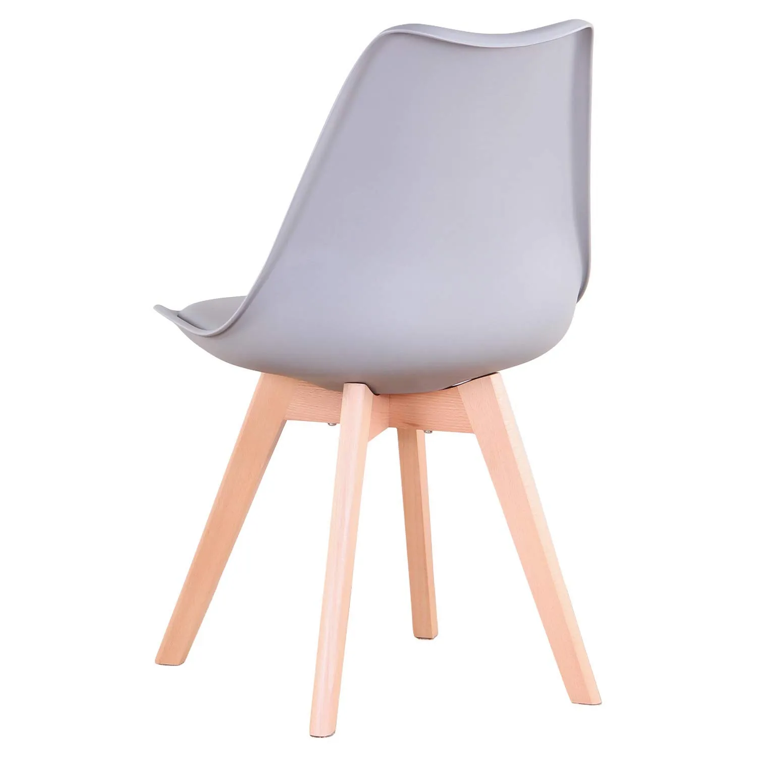 DEYARNA HOME Set di 8 Sedie da Pranzo Moderne Imbottite Scandinave con Gambe in Legno di Faggio, Grigio - immagine 9