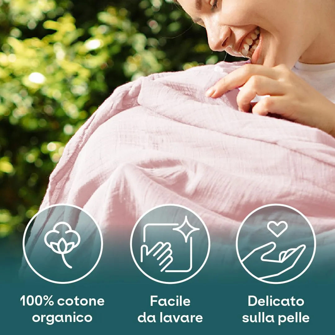 Koala Babycare Mussole Neonato in Cotone 100%, 3 Pezzi 80x80cm, Rosa Sabbia Tigrato - immagine 3