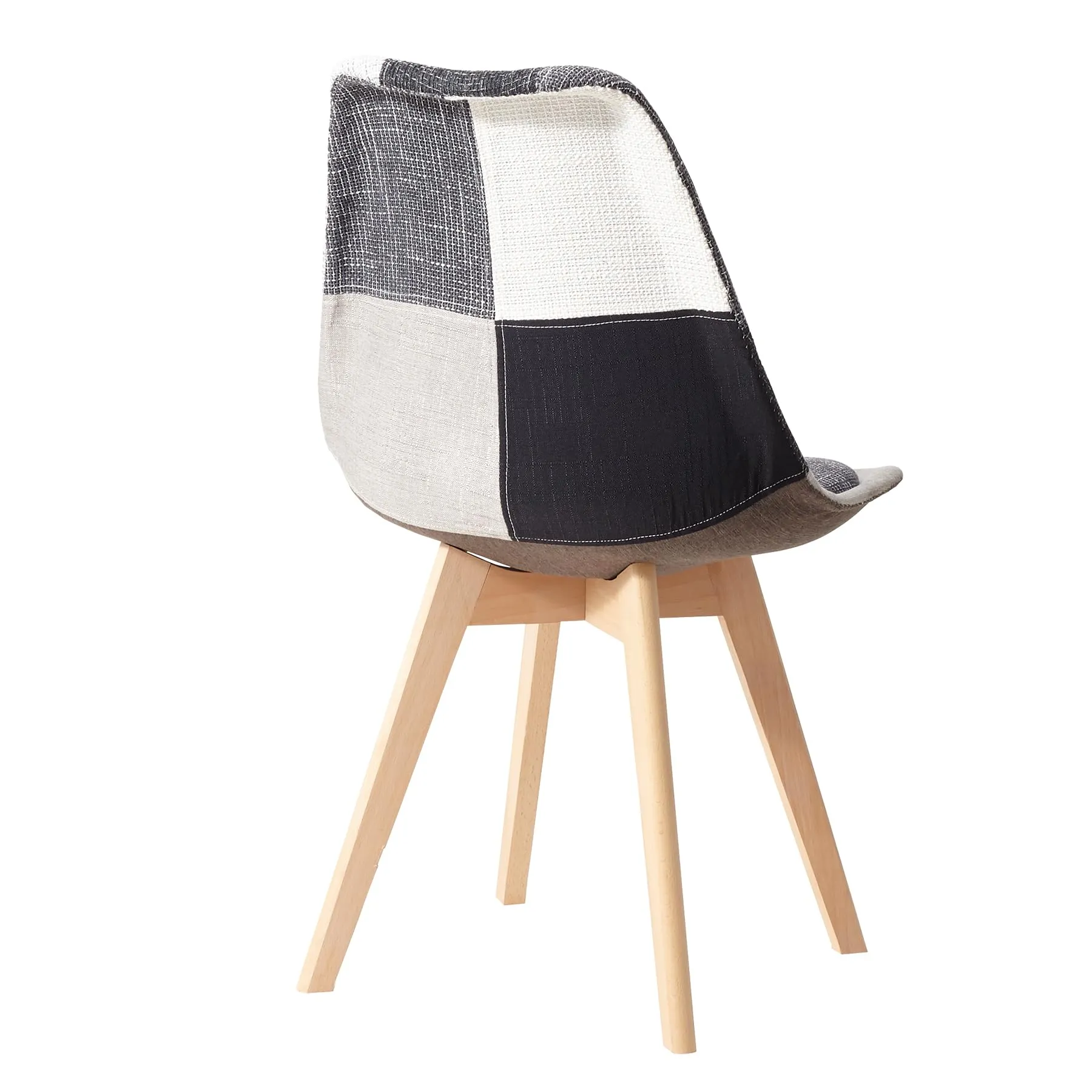 DEYARNA HOME Set di 6 Sedie da Pranzo Imbottite in Lino, Nero - immagine 5