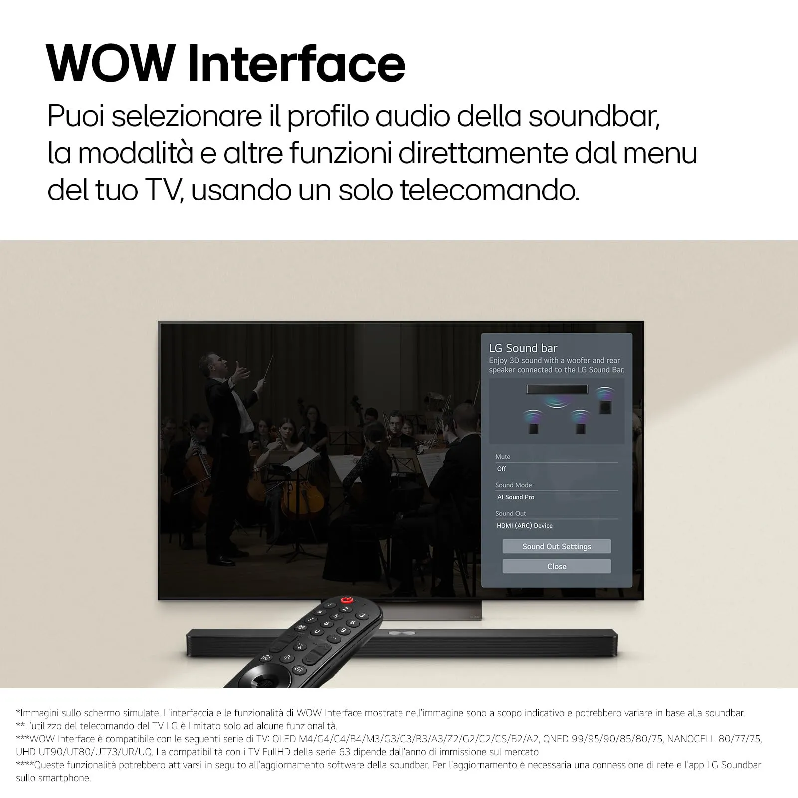 LG S70TR Soundbar 5.1.1 Canali con Subwoofer Wireless e Casse Posteriori, Dolby Atmos, DTS:X, HDMI Passthrough 4K 120Hz, AI Sound Pro - immagine 2