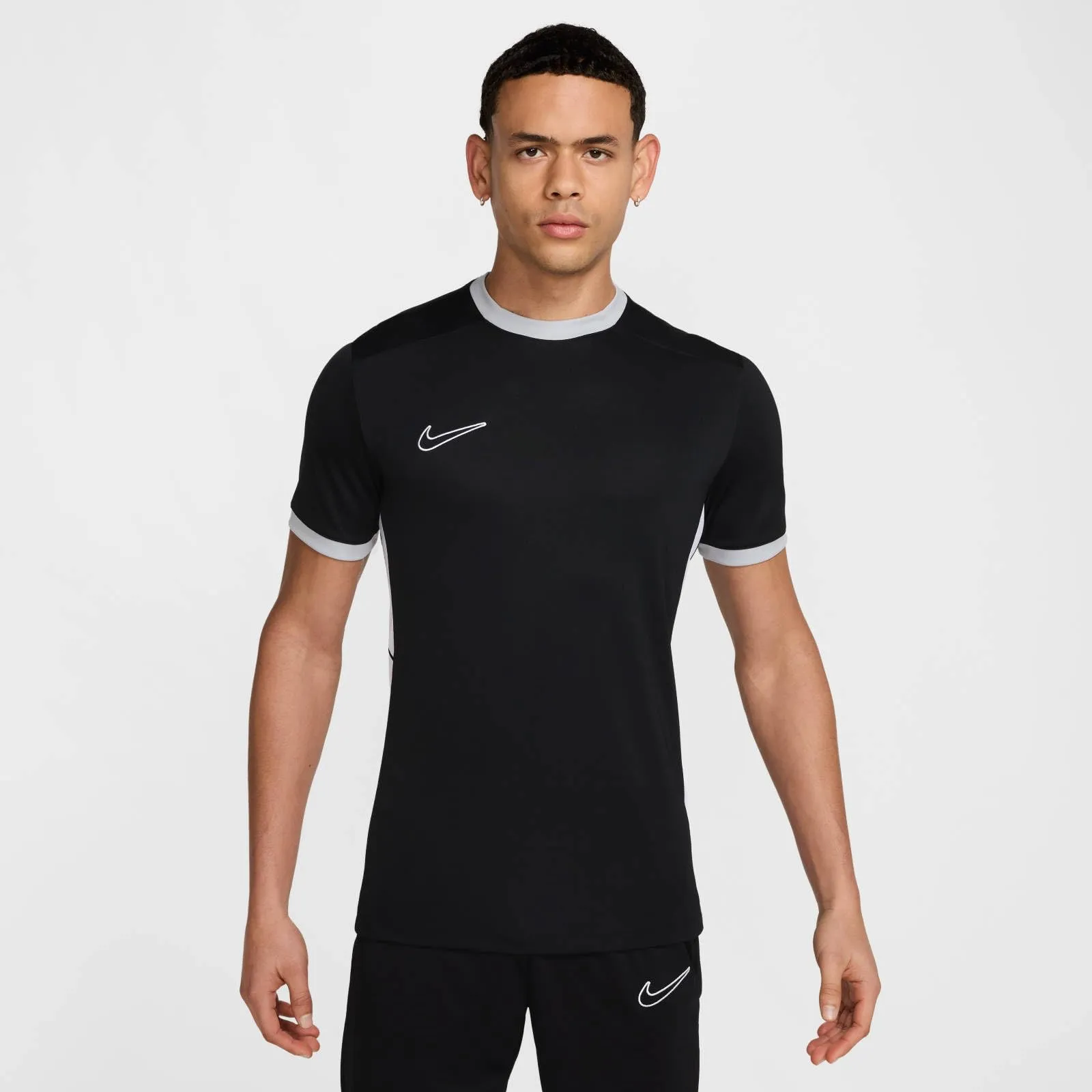 Nike Dri-Fit Academy 25 T-Shirt - Black/Wolf Grey/White/White - XL - immagine 2