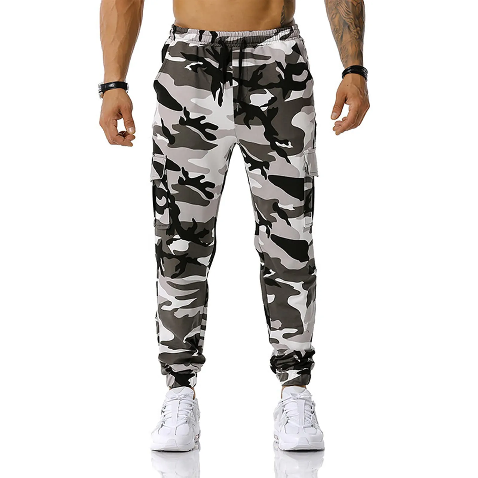 MOKBAY Pantaloni Cargo Uomo Militari da Lavoro e Trekking, Taglie Forti, XXL - immagine 2
