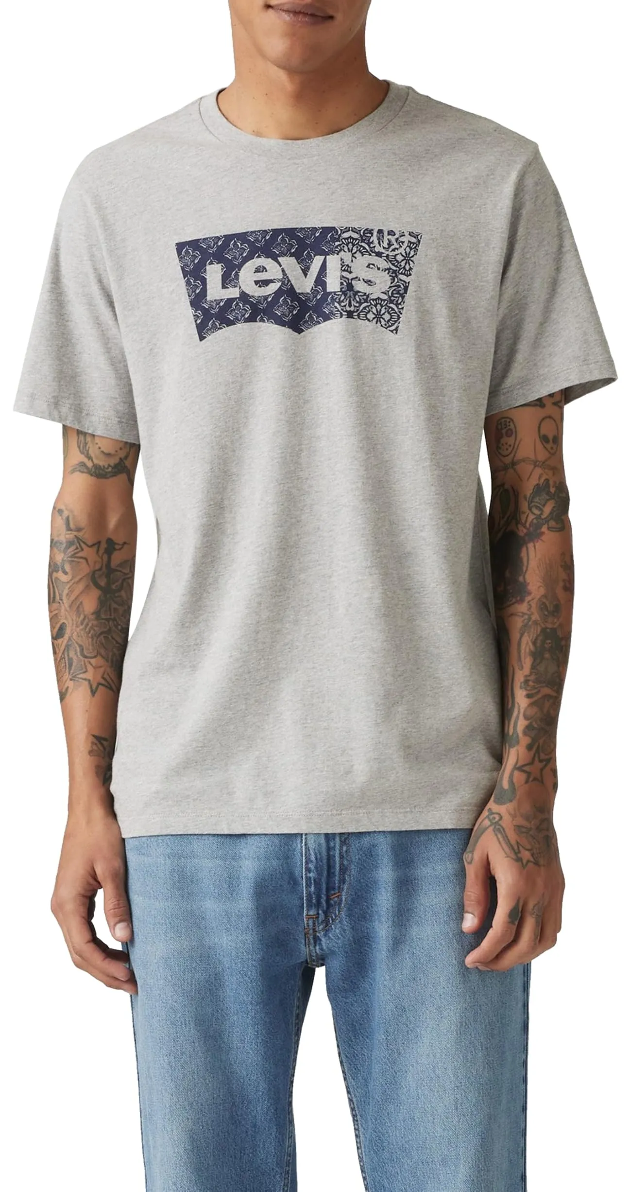 Levi's Graphic Crewneck Tee, Batwing Bandana Fill 224, S Men's - immagine 3
