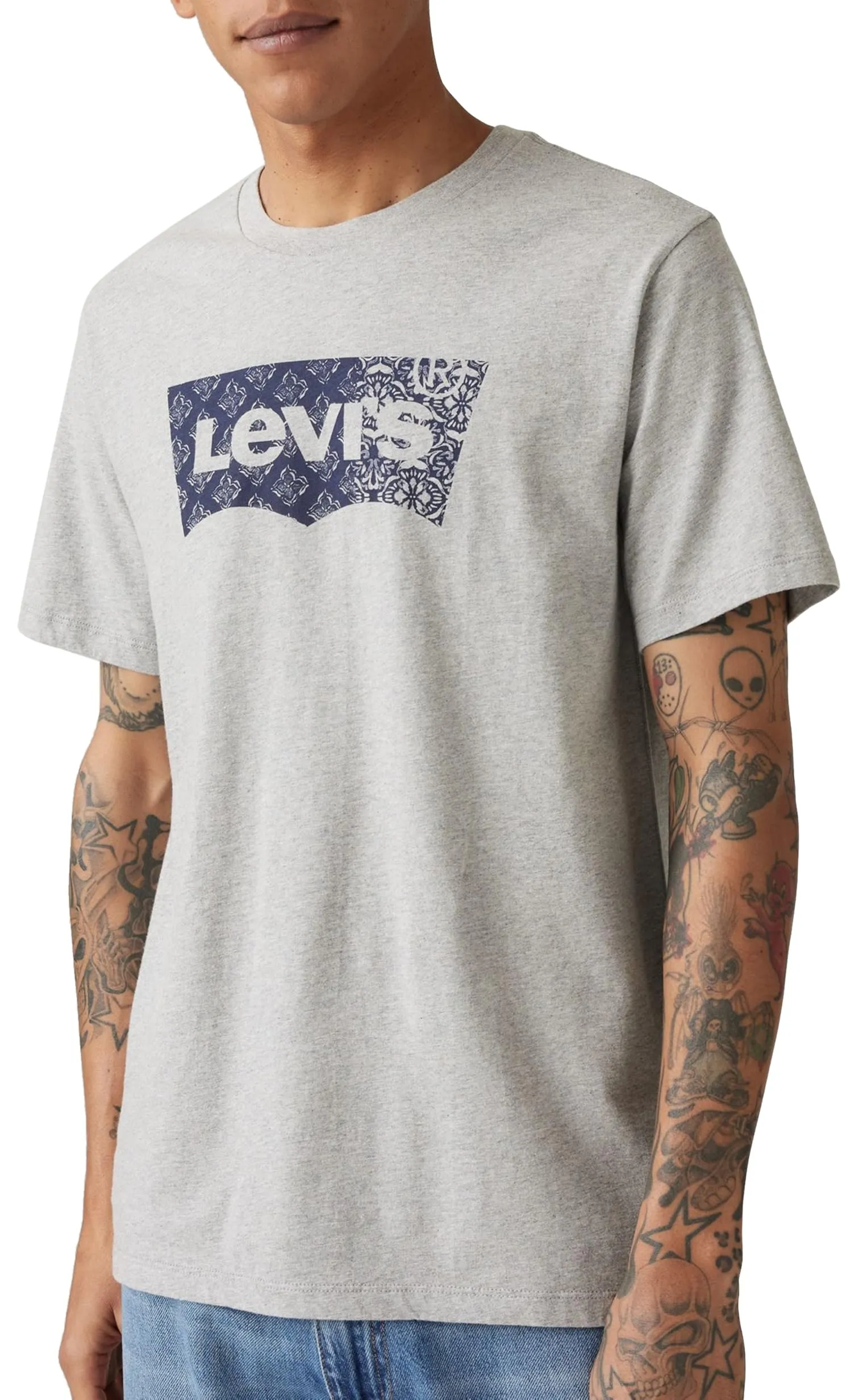 Levi's Graphic Crewneck Tee, Batwing Bandana Fill 224, S Men's - immagine 5