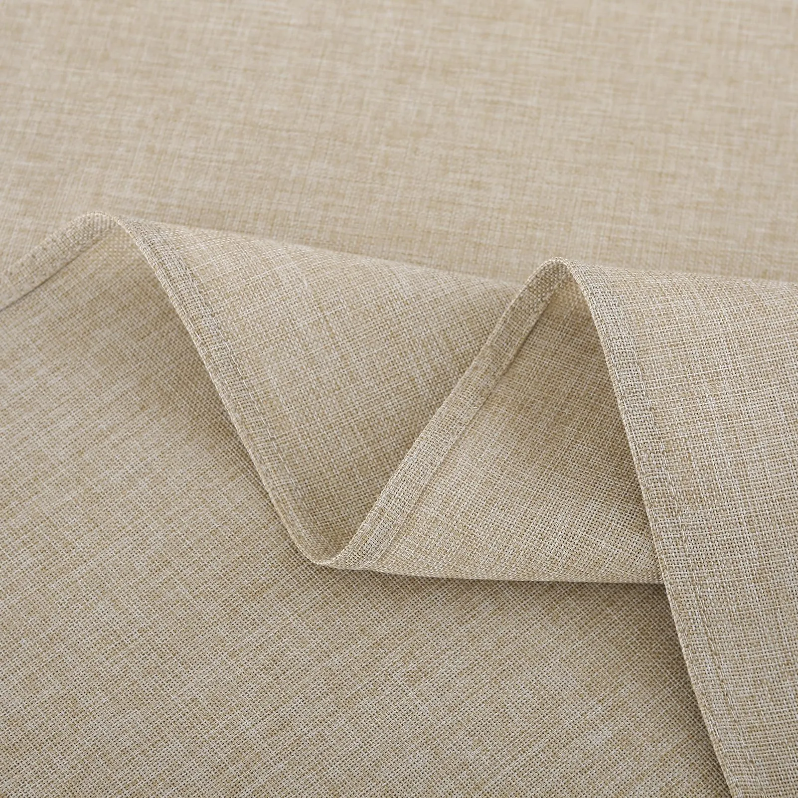 Softalker Tovaglia Rotonda 160 cm in Finto Lino, Antimacchia e Idrorepellente, Beige - immagine 4