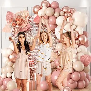 fairymaiden Kit Arco Palloncini Rosa Vintage, Avorio, Oro Rosa e Arancio Tenue - immagine 6