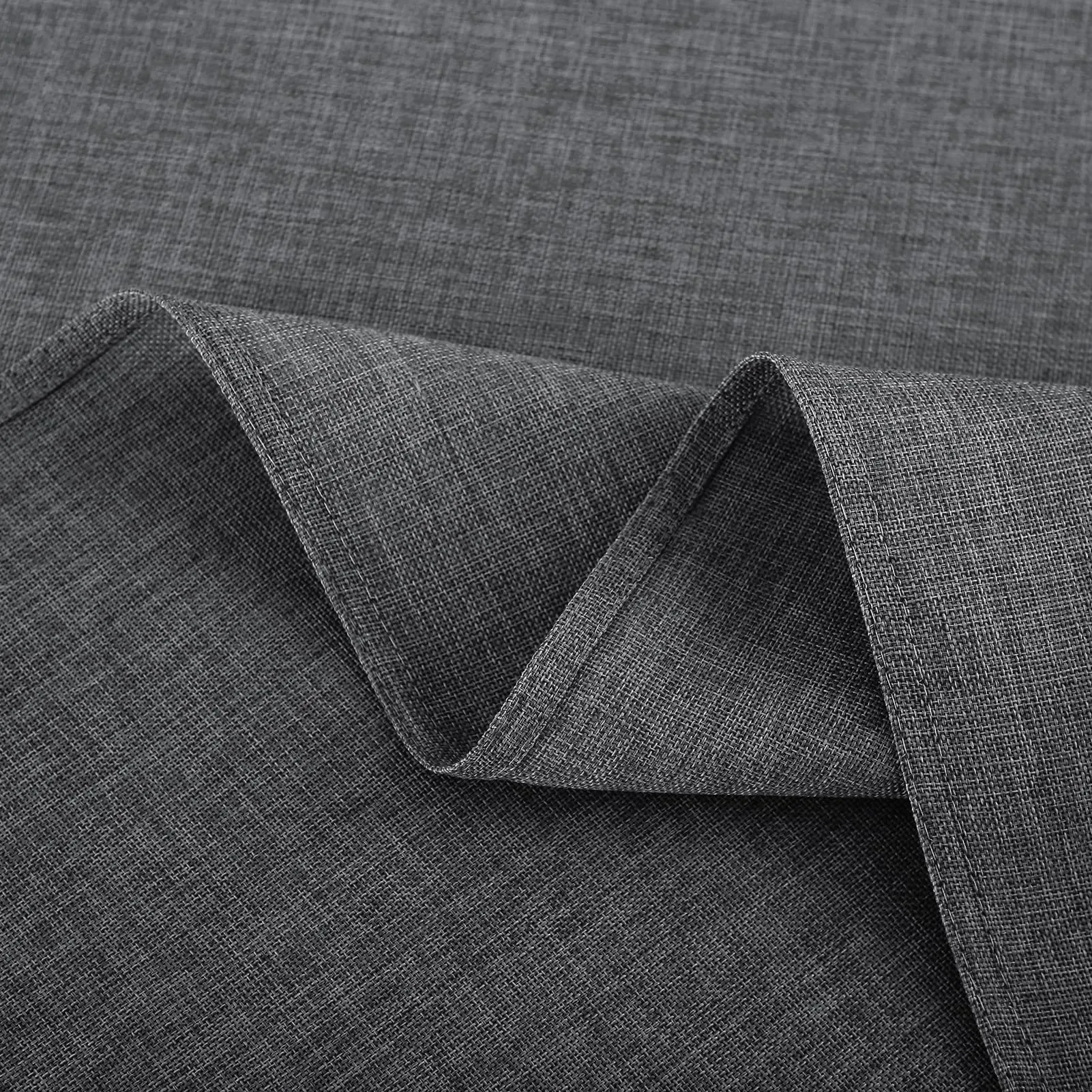 Softalker Tovaglia Rotonda 160 cm in Finto Lino, Antimacchia e Idrorepellente, Grigio - immagine 5