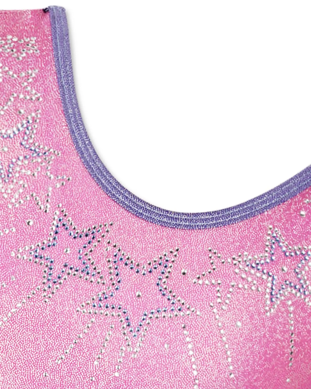 Gogokids Set da ginnastica 3 pezzi per ragazze, body senza maniche, pantaloncini e fascia, rosa viola - immagine 2