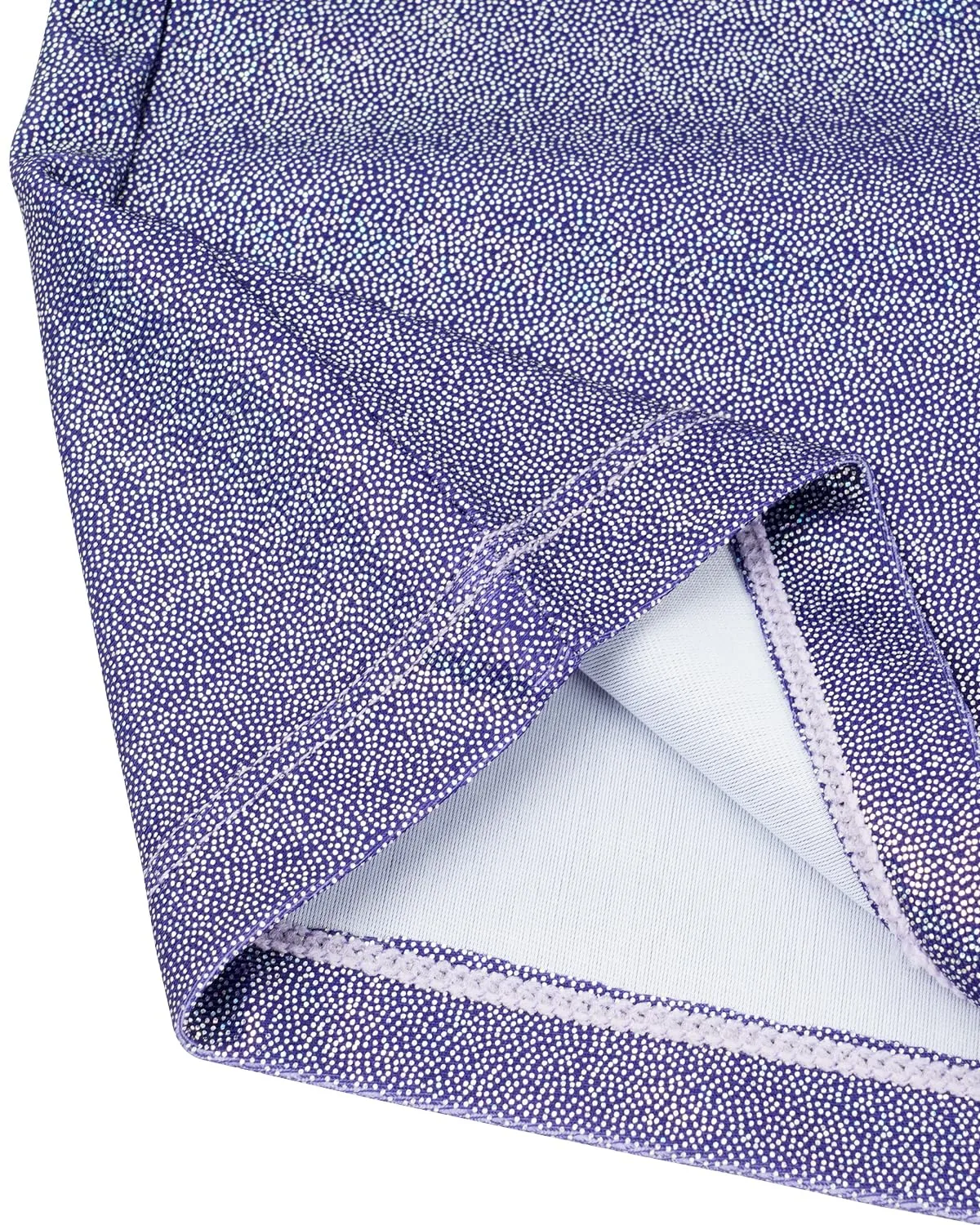 Gogokids Set da ginnastica 3 pezzi per ragazze, body senza maniche, pantaloncini e fascia, rosa viola - immagine 5