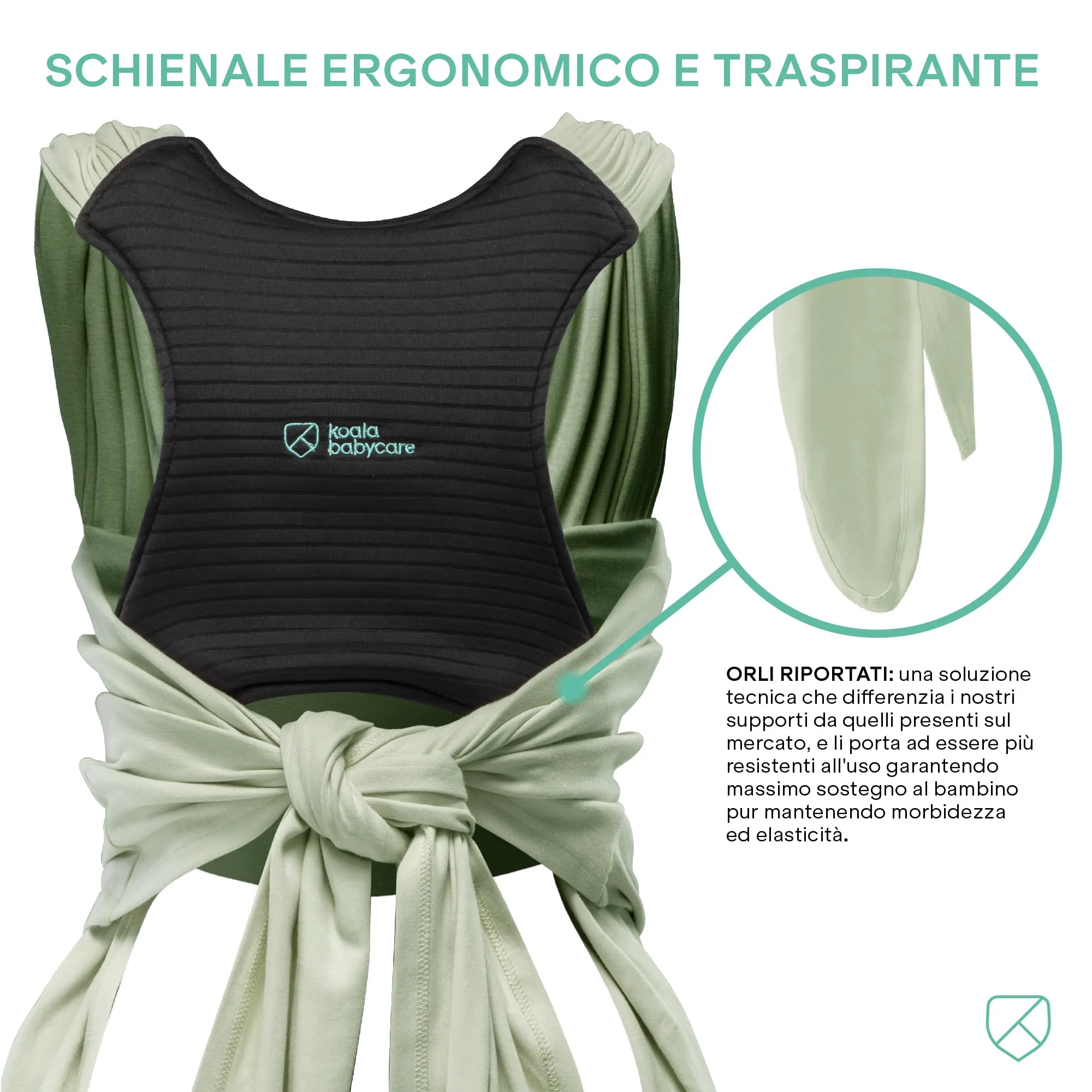 Koala Babycare Cuddle Band 2.0 Fascia Neonato in Cotone Organico fino a 15 kg - immagine 4