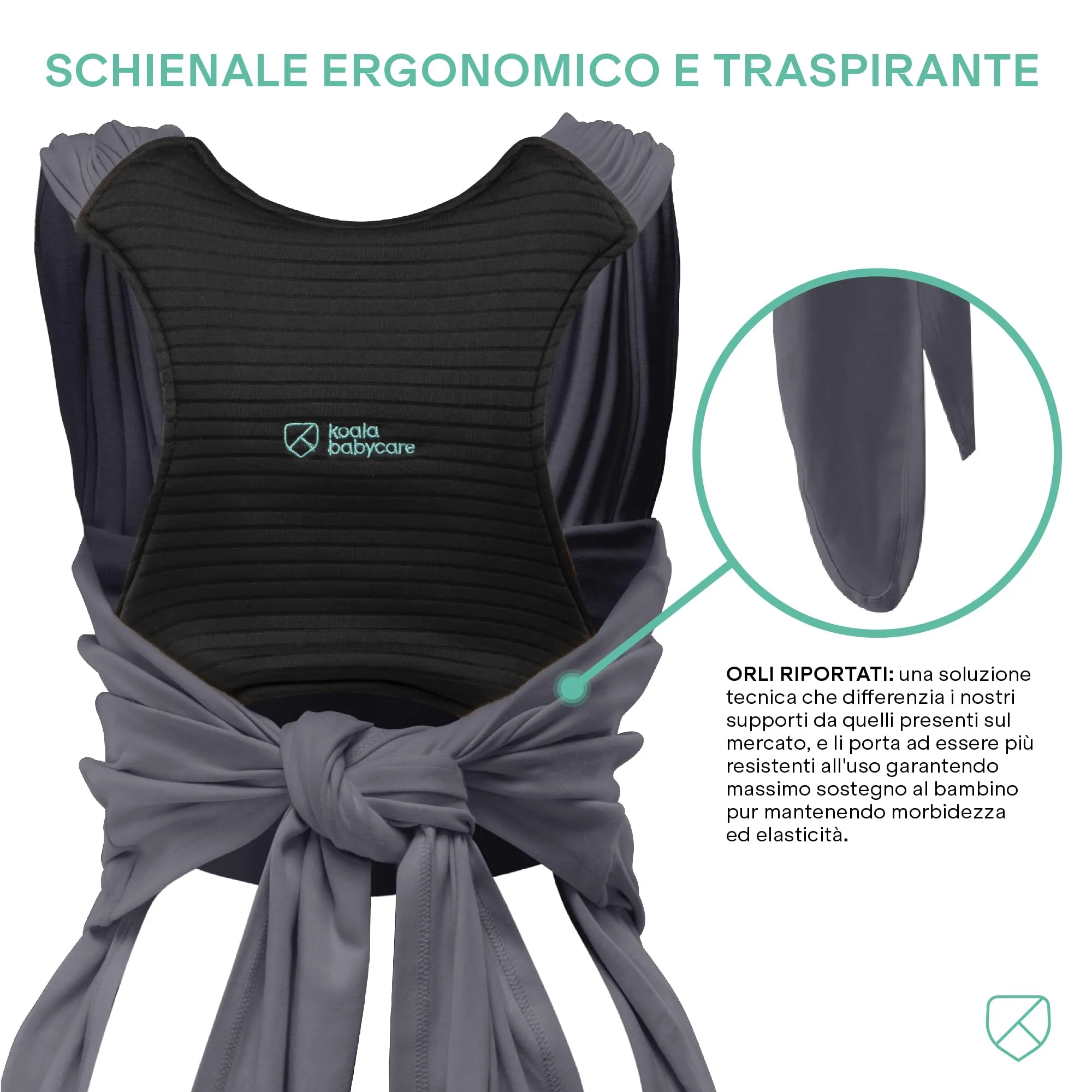 Koala Babycare Cuddle Band 2.0 Fascia Neonato in Cotone Organico fino a 15 kg - immagine 4