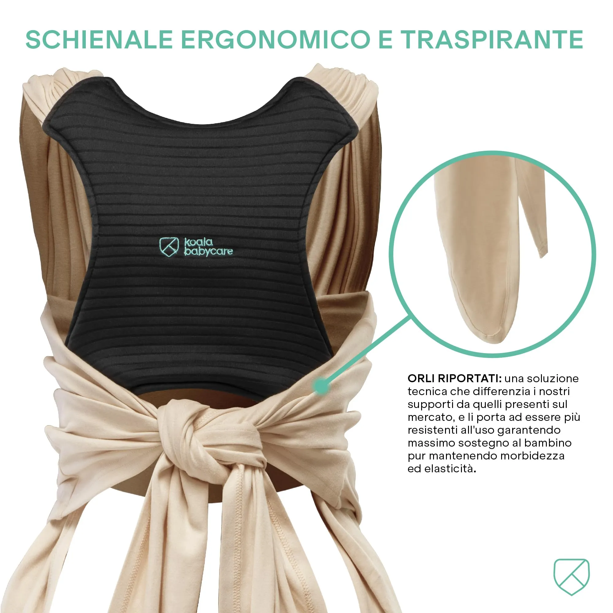 Koala Babycare Cuddle Band 2.0 Fascia Neonato in Cotone Organico fino a 15 kg - immagine 4