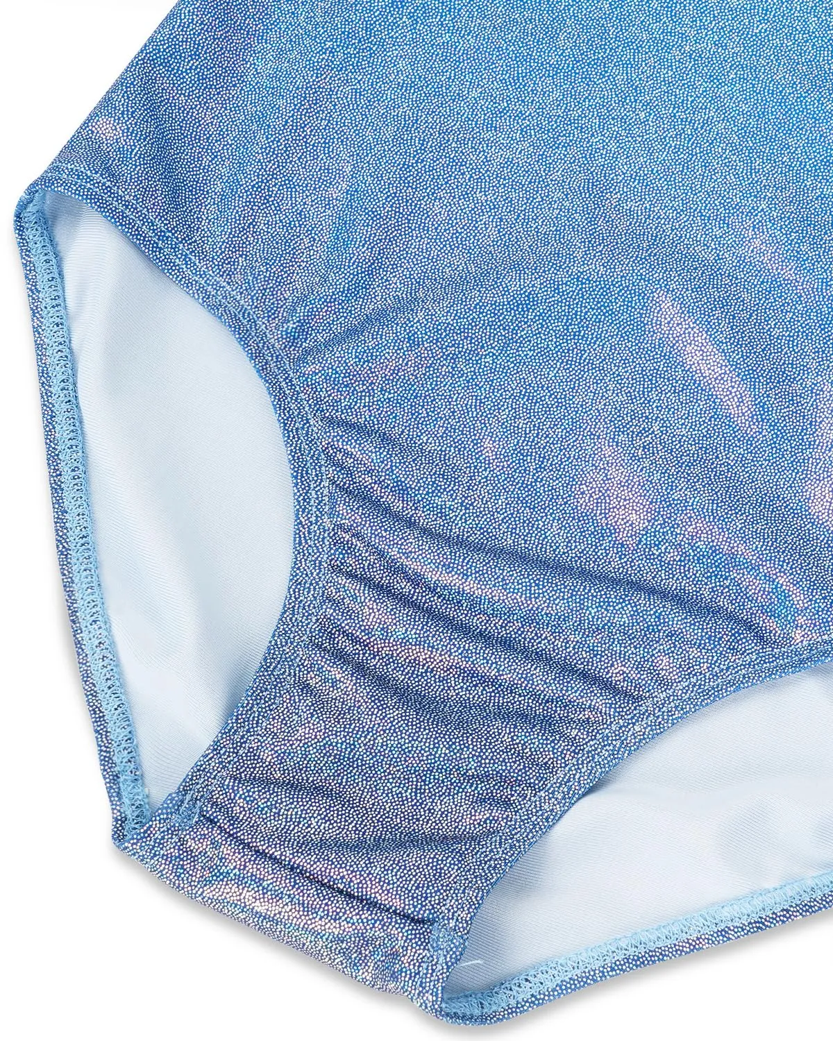 Gogokids Set da Ginnastica 3 Pezzi per Ragazze con Body, Pantaloncini e Fascia, Blu Scuro, Taglia 100 - immagine 4