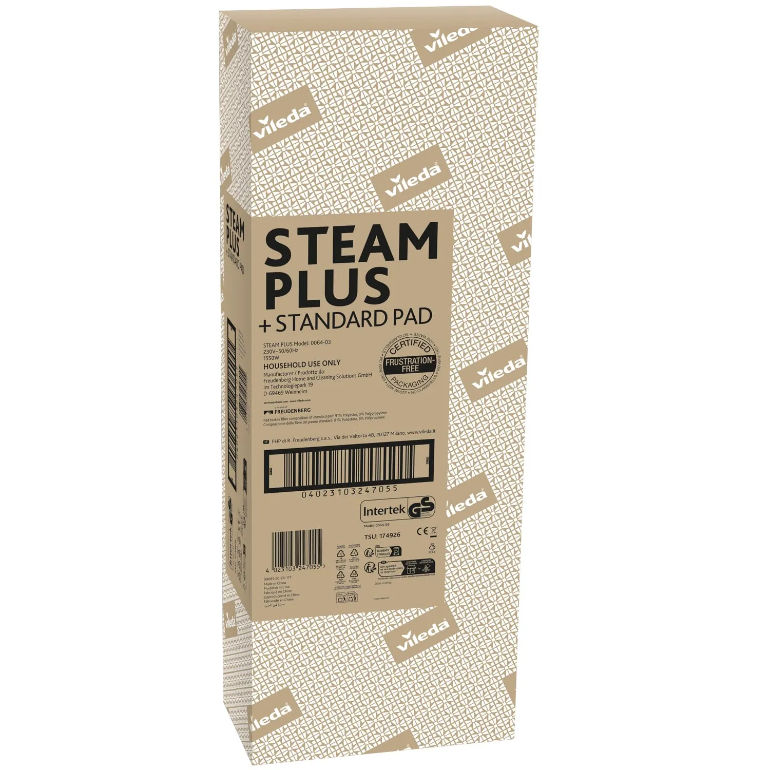 Vileda Steam PLUS Scopa Lavapavimenti a Vapore per Pavimenti e Tappeti - immagine 8